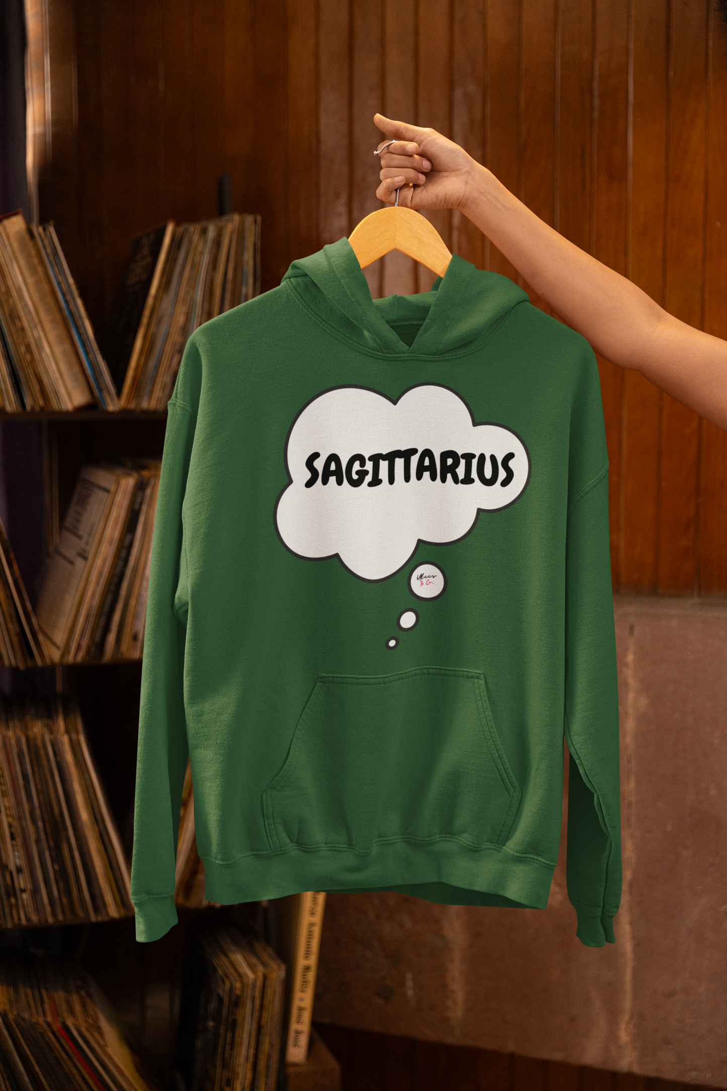 SAGITTARIUS ZODIAC SIGN HOODIE IN THOUGHT BUBBLE SAGITTARIUS HOROSCOPE BIRTHDAY SIGN GIFT FOR BIRTHDAY SAGITTARIUS SEASON SAGITTARIUS ASTROLOGY SIGN HOODIE