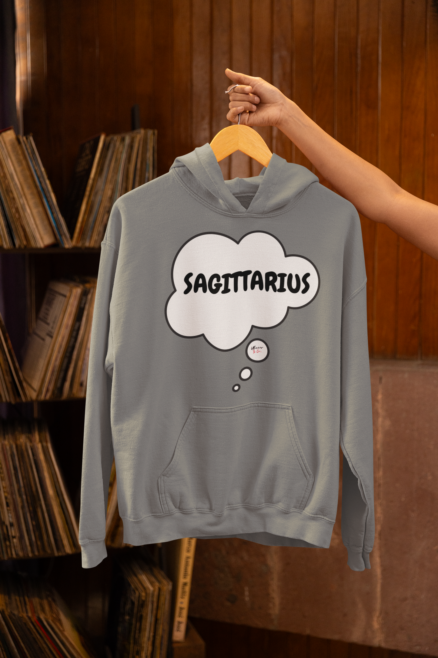 SAGITTARIUS ZODIAC SIGN HOODIE IN THOUGHT BUBBLE SAGITTARIUS HOROSCOPE BIRTHDAY SIGN GIFT FOR BIRTHDAY SAGITTARIUS SEASON SAGITTARIUS ASTROLOGY SIGN HOODIE