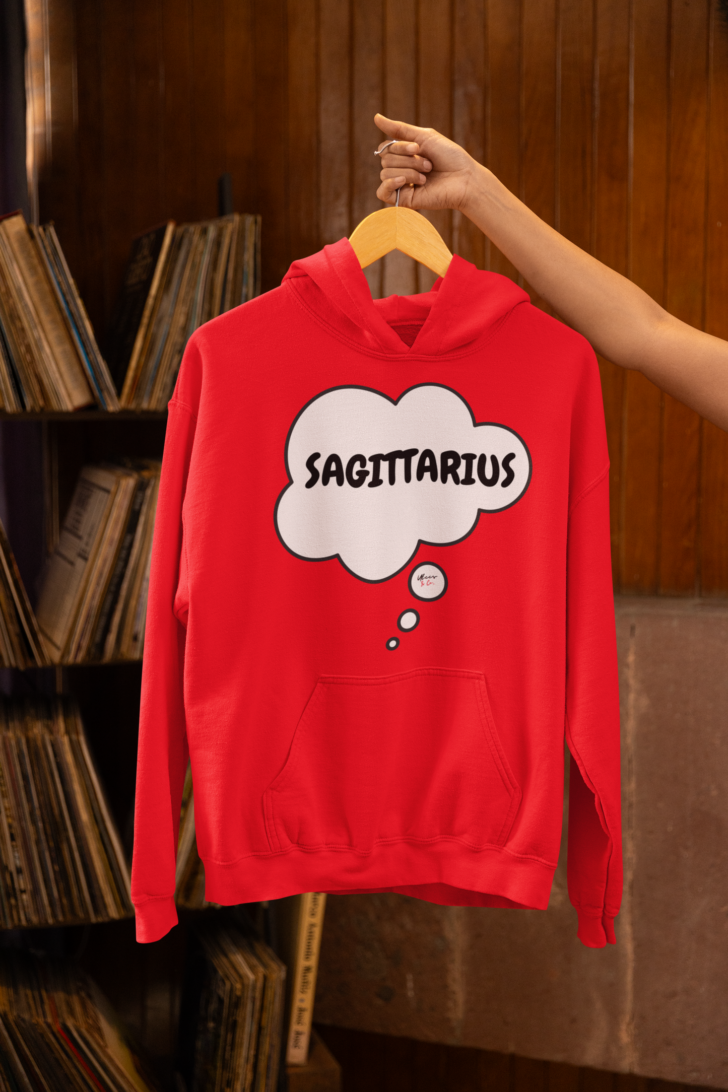 SAGITTARIUS ZODIAC SIGN HOODIE IN THOUGHT BUBBLE SAGITTARIUS HOROSCOPE BIRTHDAY SIGN GIFT FOR BIRTHDAY SAGITTARIUS SEASON SAGITTARIUS ASTROLOGY SIGN HOODIE