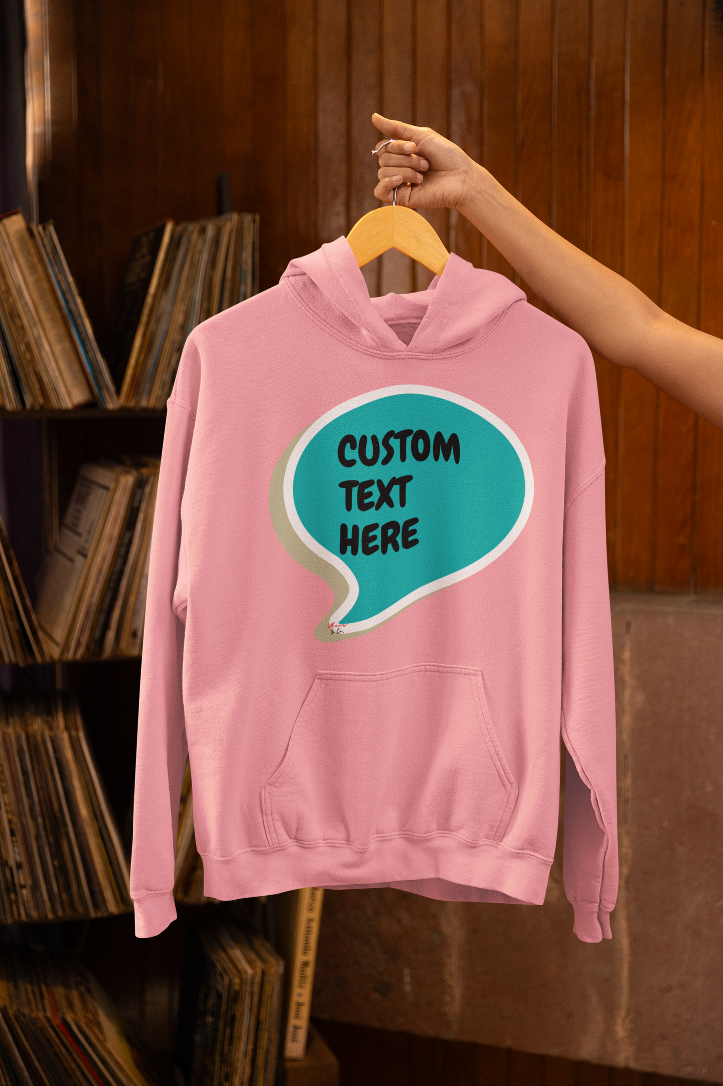 PERSONALIZED CUSTOM SPEECH BUBBLE CREATE A PERSONALIZED UNISEX PULLOVER HOODIE MAKES A GREAT GIFT FOR MEN OR WOMEN CUSTOMIZE A NAME OR FUNNY OR SARCASTIC SAYINGS FOR THE HOODIE