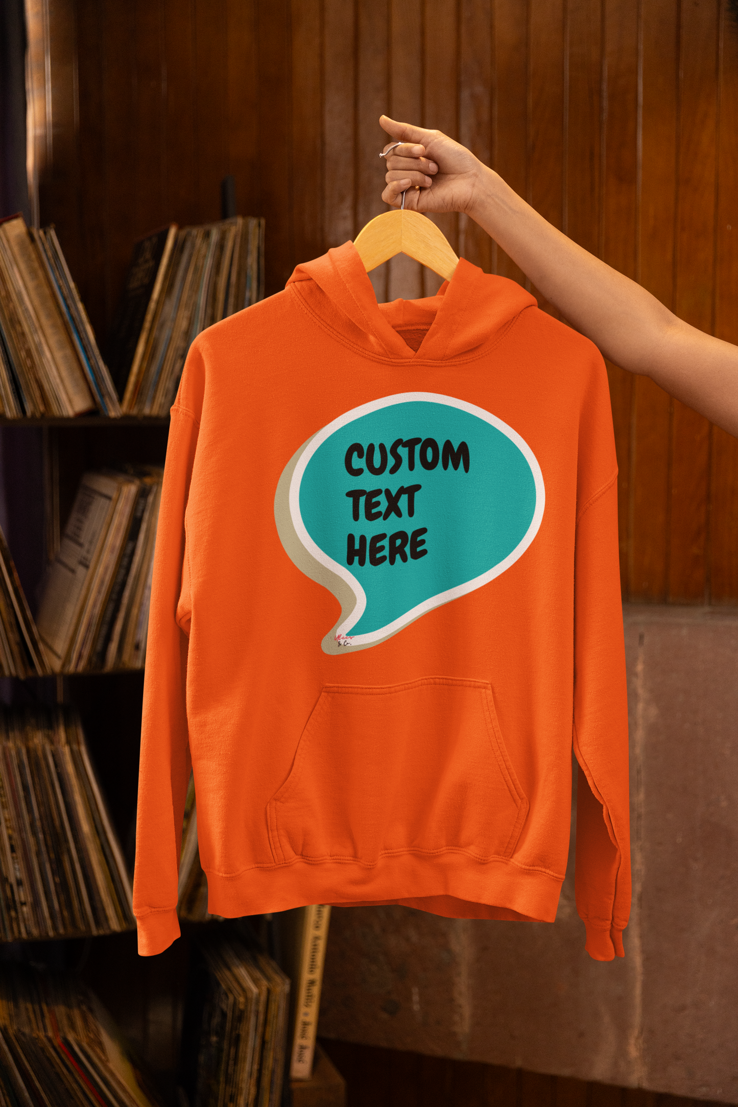 PERSONALIZED CUSTOM SPEECH BUBBLE CREATE A PERSONALIZED UNISEX PULLOVER HOODIE MAKES A GREAT GIFT FOR MEN OR WOMEN CUSTOMIZE A NAME OR FUNNY OR SARCASTIC SAYINGS FOR THE HOODIE