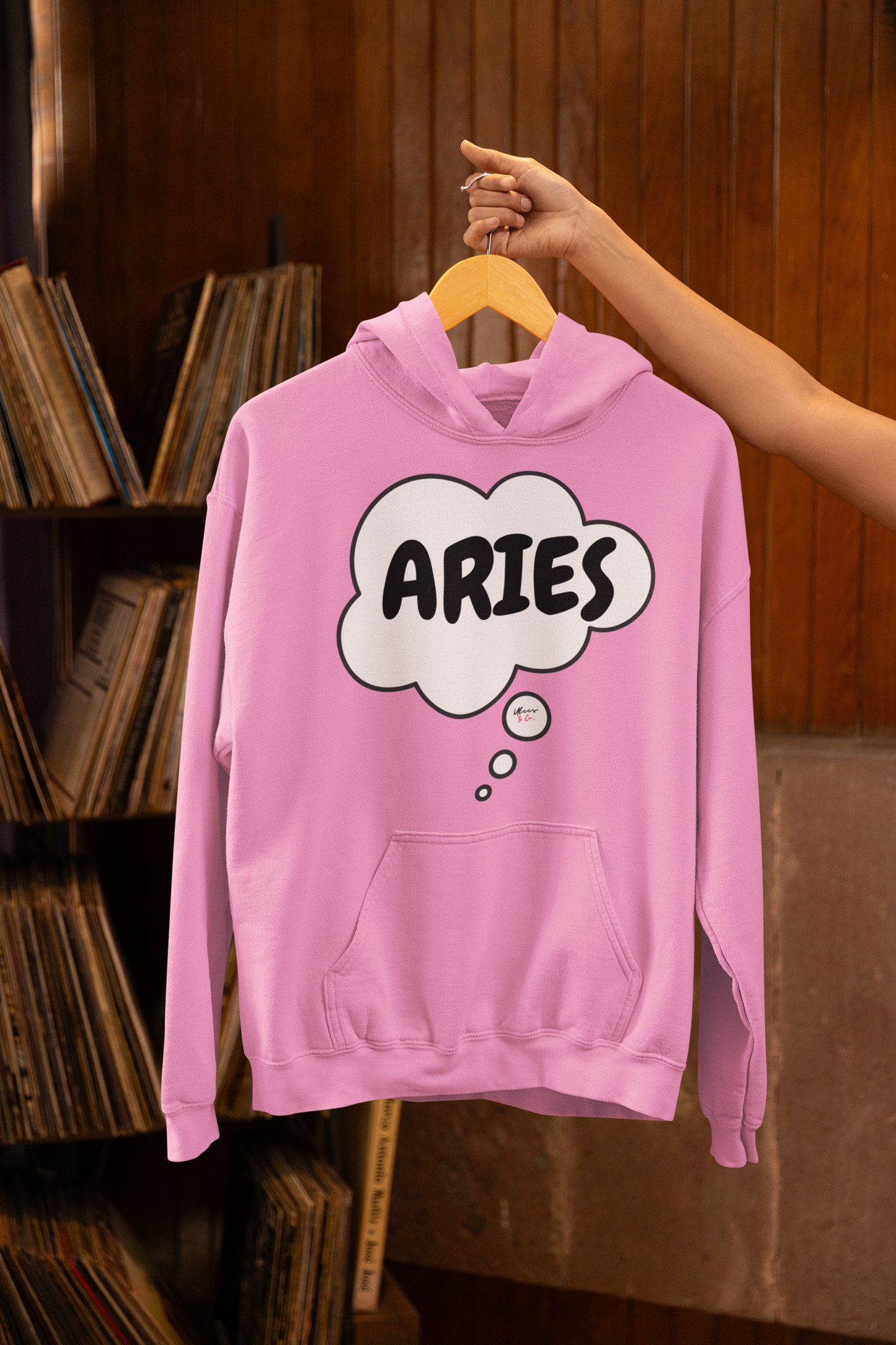 ARIES ZODIAC SIGN HOODIE IN THOUGHT BUBBLE ARIES HOROSCOPE ASTRONOMY SIGN UNISEX PULLOVER HOODIE ARIES BIRTHDAY SIGN ARIES SEASON HOODIE GIFT FOR AN ARIES