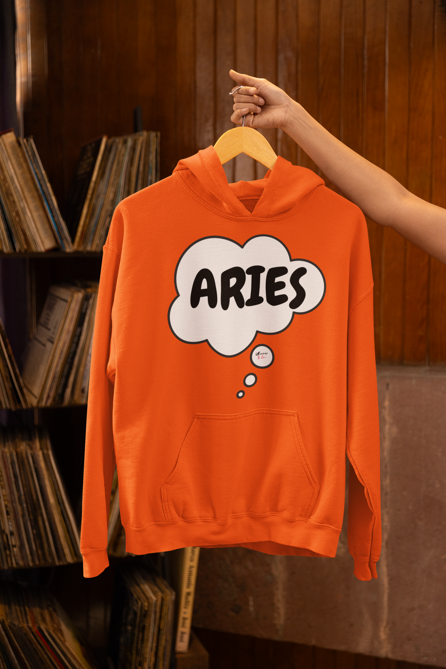 ARIES ZODIAC SIGN HOODIE IN THOUGHT BUBBLE ARIES HOROSCOPE ASTRONOMY SIGN UNISEX PULLOVER HOODIE ARIES BIRTHDAY SIGN ARIES SEASON HOODIE GIFT FOR AN ARIES