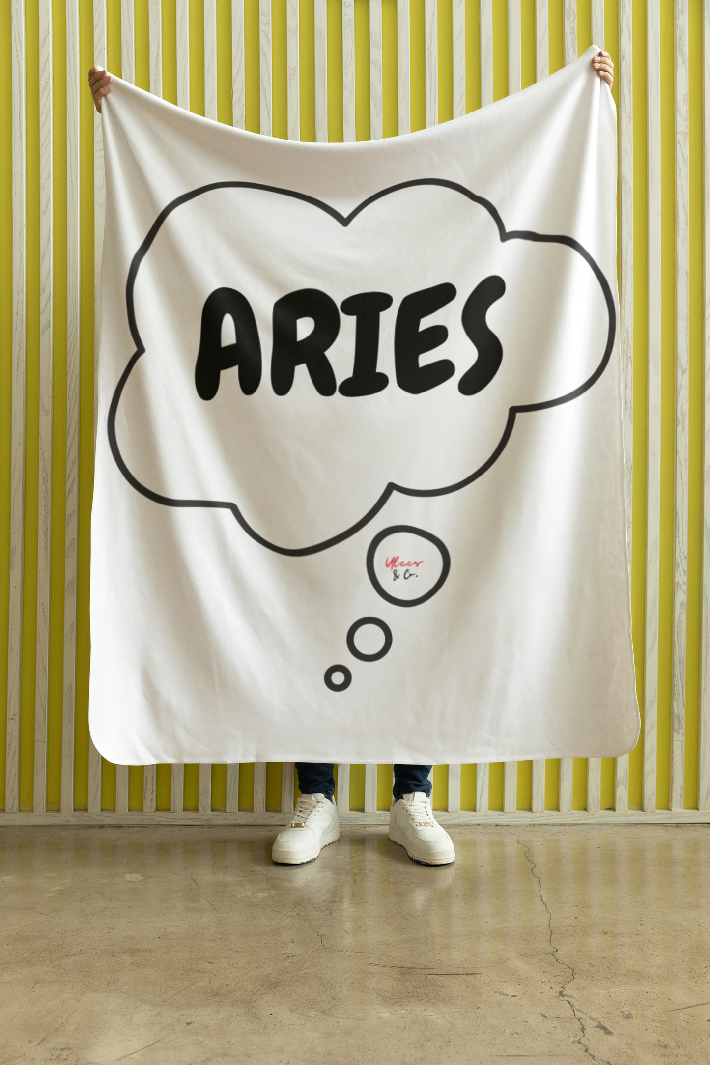 ARIES ZODIAC SIGN HOROSCOPE IN THOUGHT BUBBLE VELVETEEN PLUSH BLANKET ARIES BIRTHDAY ZODIAC SIGN GIFT BLANKET GIFT ASTRONOMY ARIES SIGN