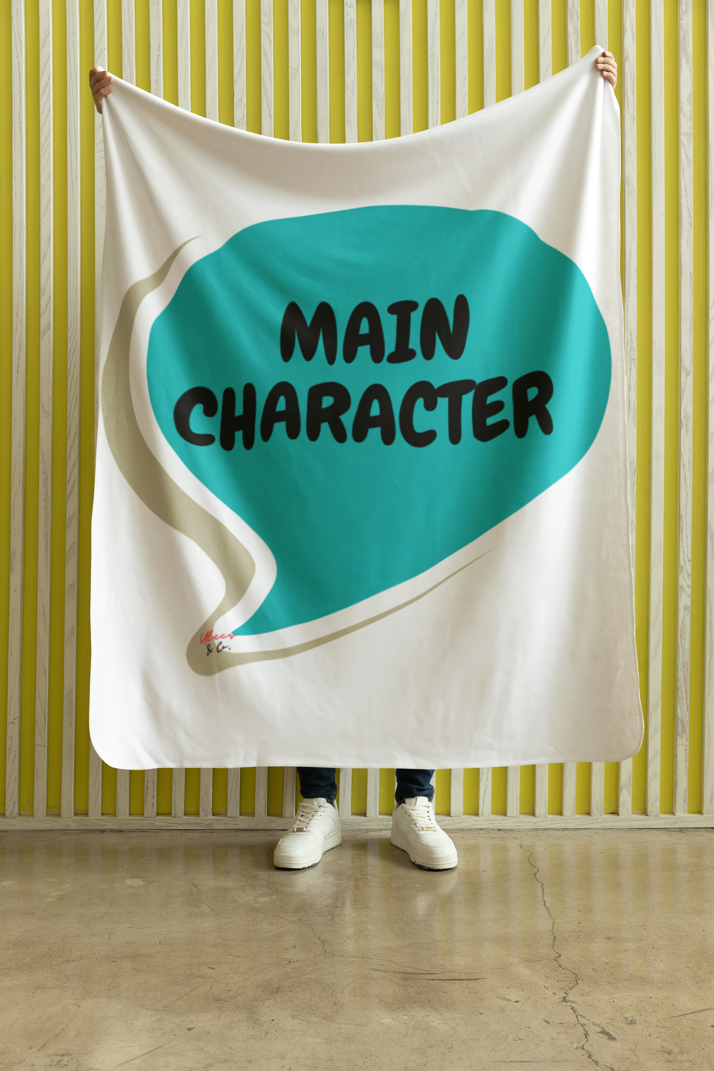 MAIN CHARACTER BLANKET IN SPEECH BUBBLE BLANKET VELVETEEN PLUSH BLANKET GIFT FUNNY SAYINGS SARCASTIC SAYINGS BLANKET