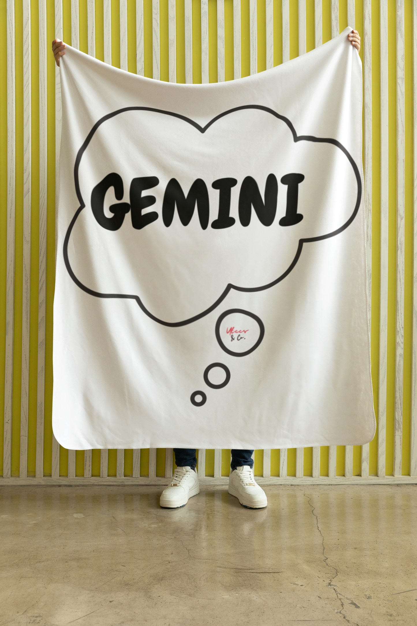 GEMINI ZODIAC SIGN IN THOUGHT BUBBLE VELVETEEN PLUSH BLANKET HOROSCOPE GEMINI SIGN GIFT BIRTHDAY BLANKET GEMINI ASTRONOMY ZODIAC SIGN BLANKET