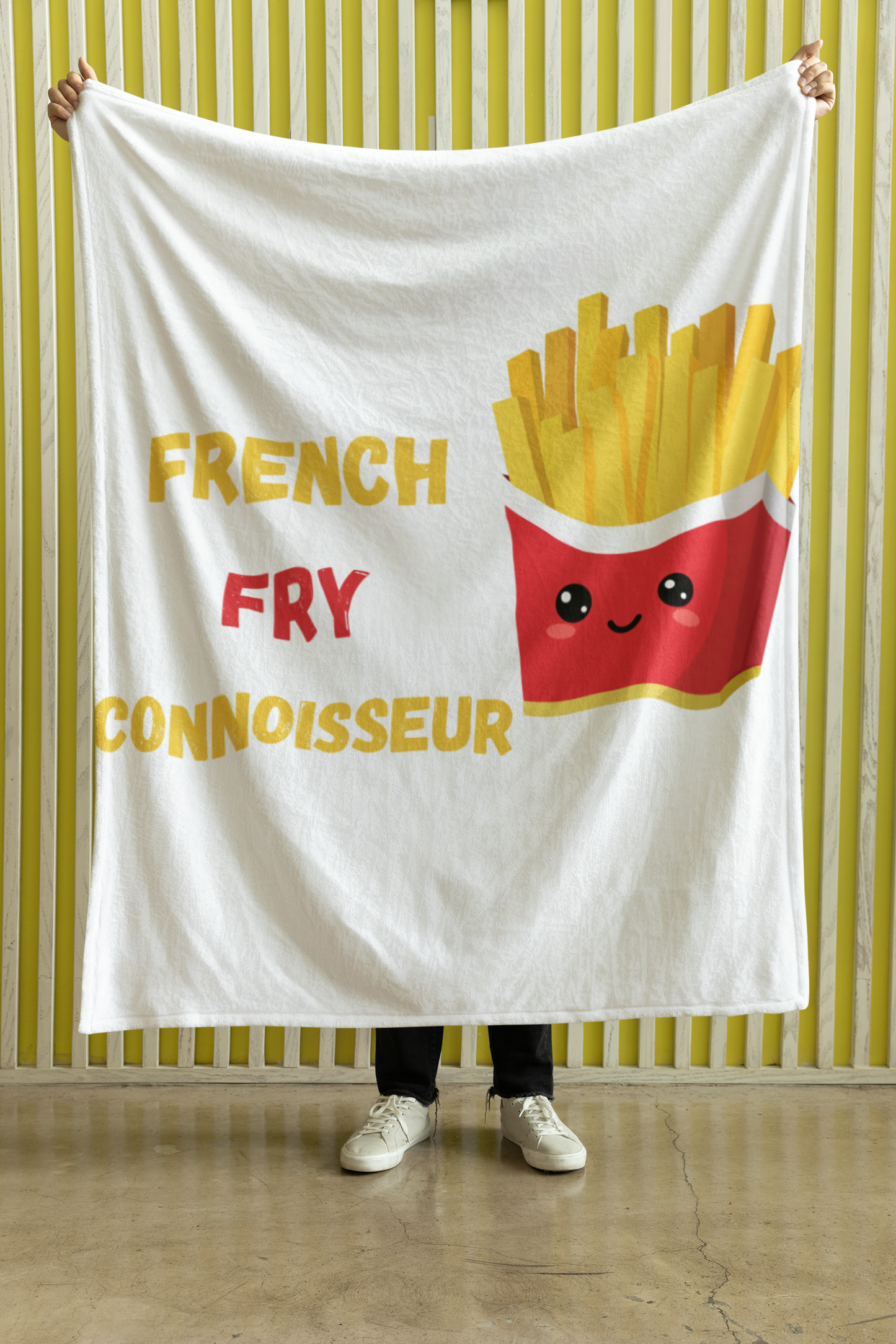 FRENCH FRY CONNOISSEUR BLANKET VELVETEEN PLUSH BLANKET