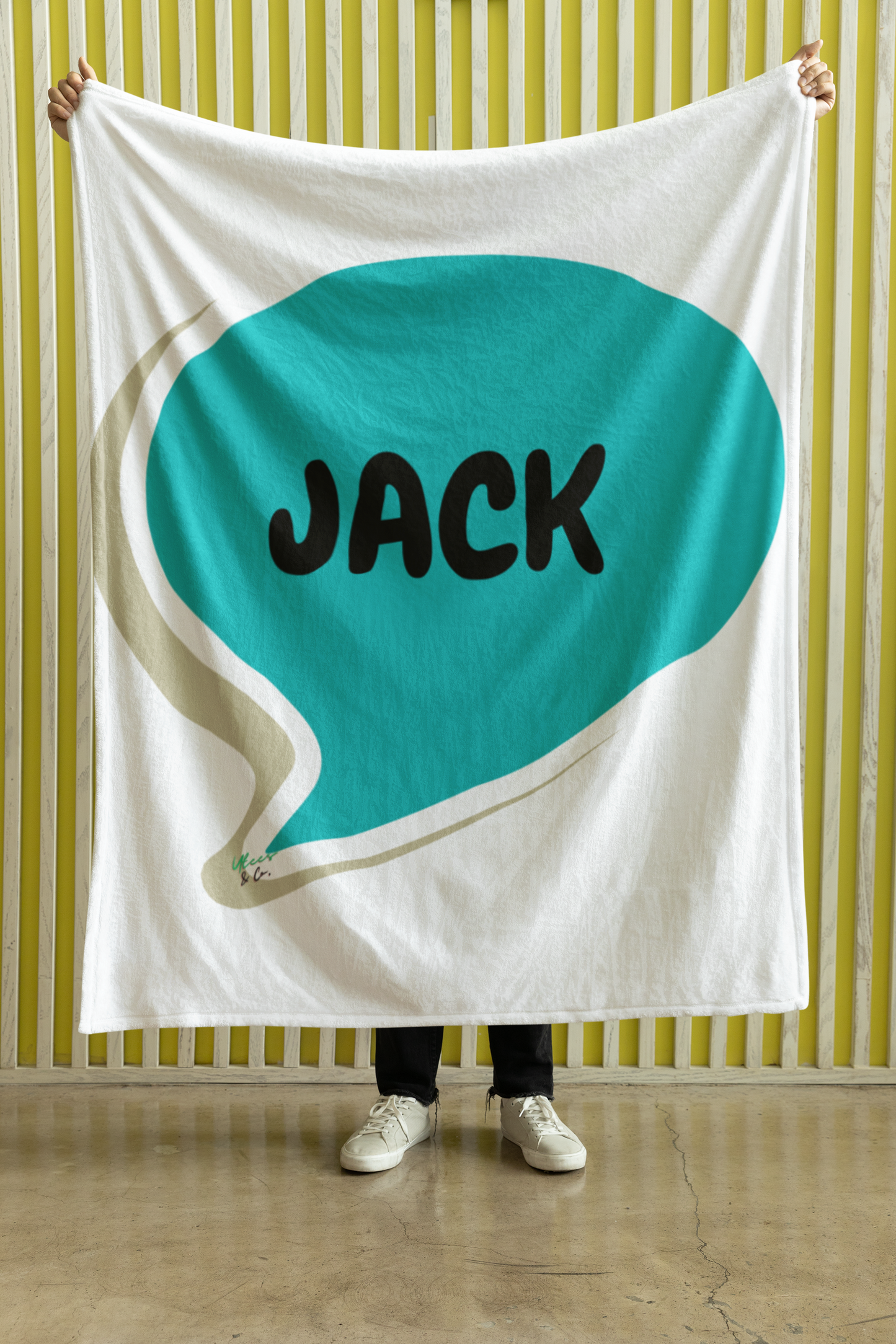 PERSONALIZE BLANKET IN SPEECH BUBBLE CUSTOM VELVETEEN PLUSH BLANKET CUSTOMIZE BLANKET FOR GIFT