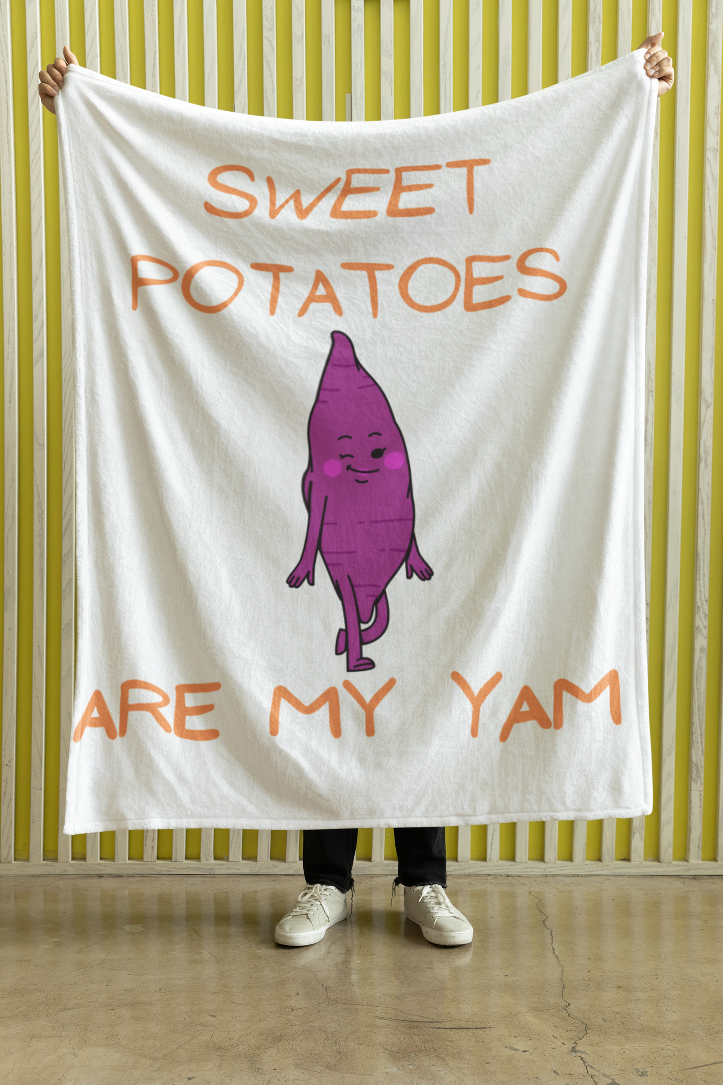 SWEET POTATOES ARE MY YAM BLANKET VELVETEEN PLUSH BLANKET