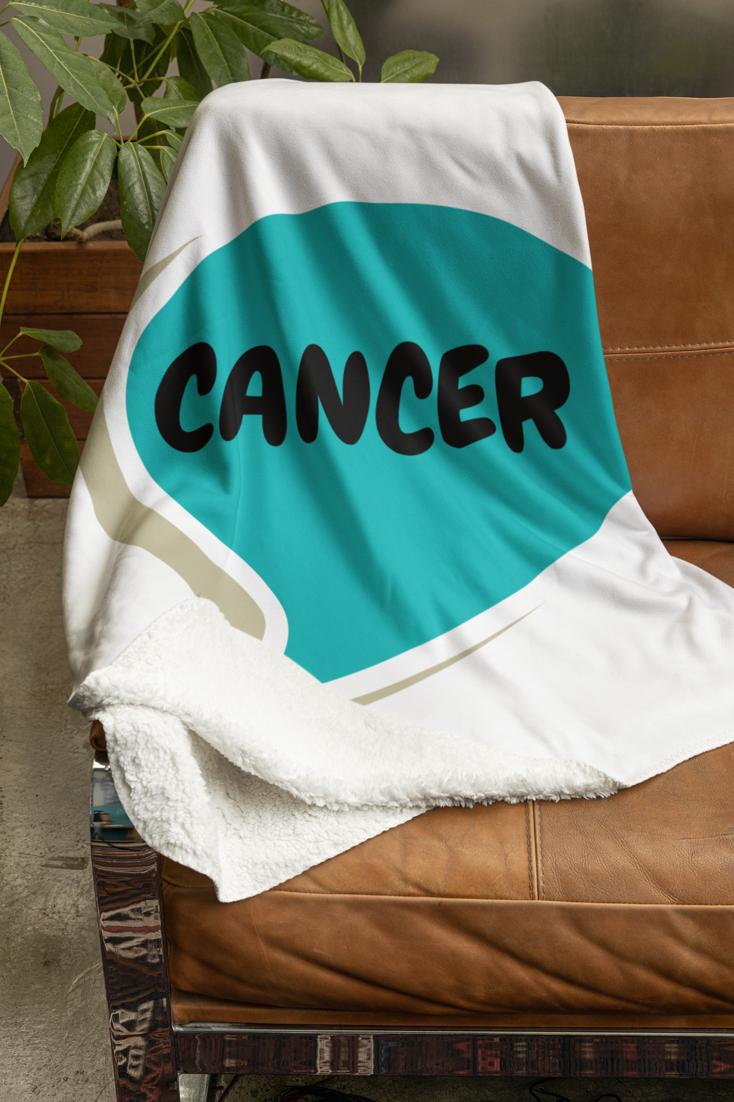 CANCER ZODIAC SIGN IN SPEECH BUBBLE VELVETEEN PLUSH BLANKET GIFT FOR CANCER SIGN BIRTHDAY HOROSCOPE CANCER SIGN BLANKET