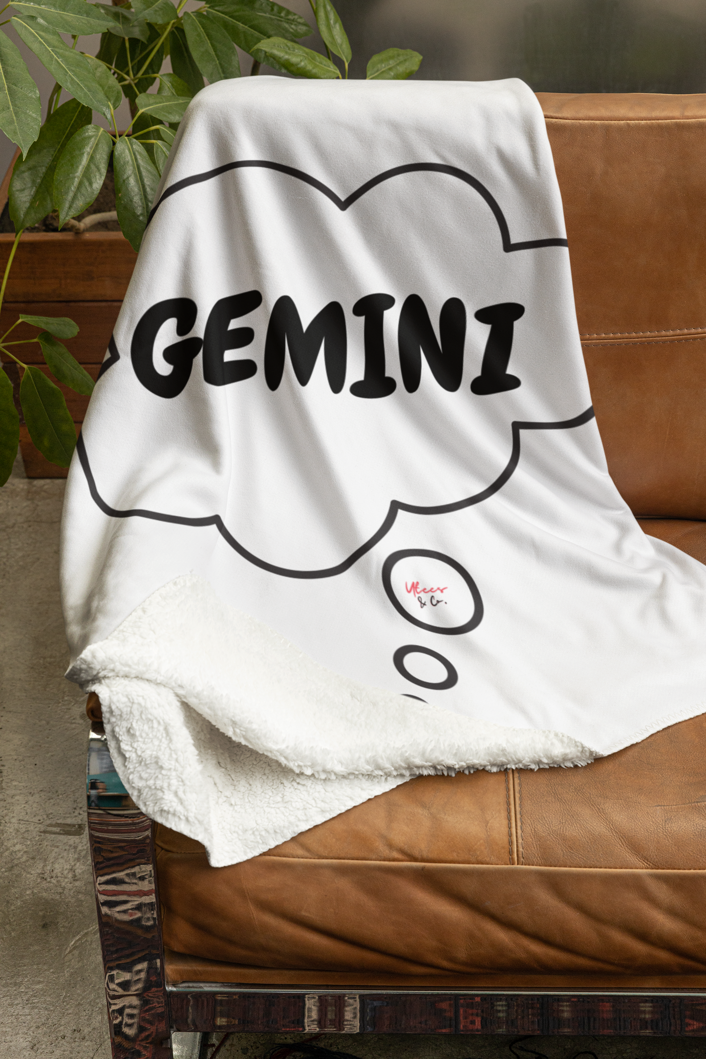 GEMINI ZODIAC SIGN IN THOUGHT BUBBLE VELVETEEN PLUSH BLANKET HOROSCOPE GEMINI SIGN GIFT BIRTHDAY BLANKET GEMINI ASTRONOMY ZODIAC SIGN BLANKET