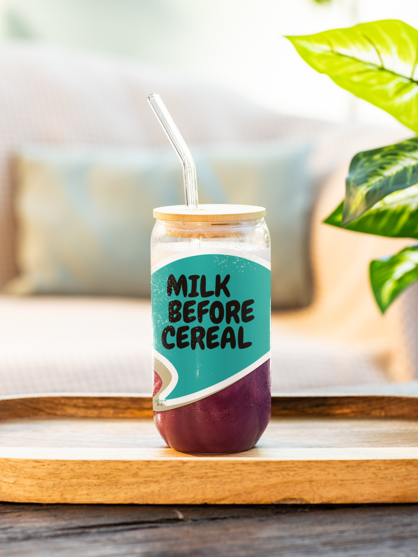MILK BEFORE CEREAL SIPPER GLASS 16oz SPEECH BUBBLE FUNNY SAYINGS GLASSWARE ICED GLASS SARCASM ICED COFFEE GLASSES SARCASTIC SAYINGS DRINKWARE BAMBOO LID WITH STRAW GLASS CAN TUMBLERS