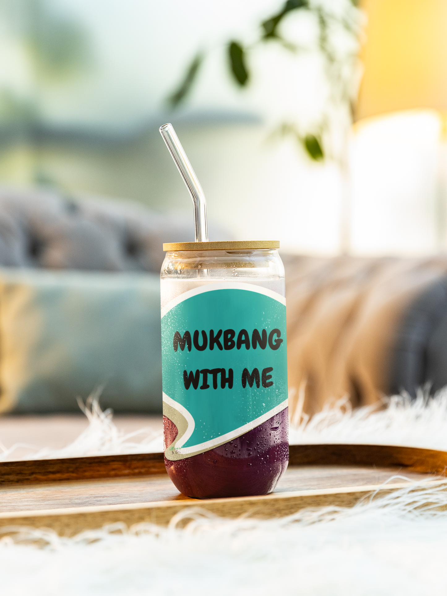 MUCKBANG WITH ME SIPPER GLASS 16oz SPEECH BUBBLE FUNNY SAYINGS GLASSWARE ICED GLASS SARCASM ICED COFFEE GLASSES SARCASTIC SAYINGS DRINKWARE BAMBOO LID WITH STRAW GLASS CAN TUMBLERS