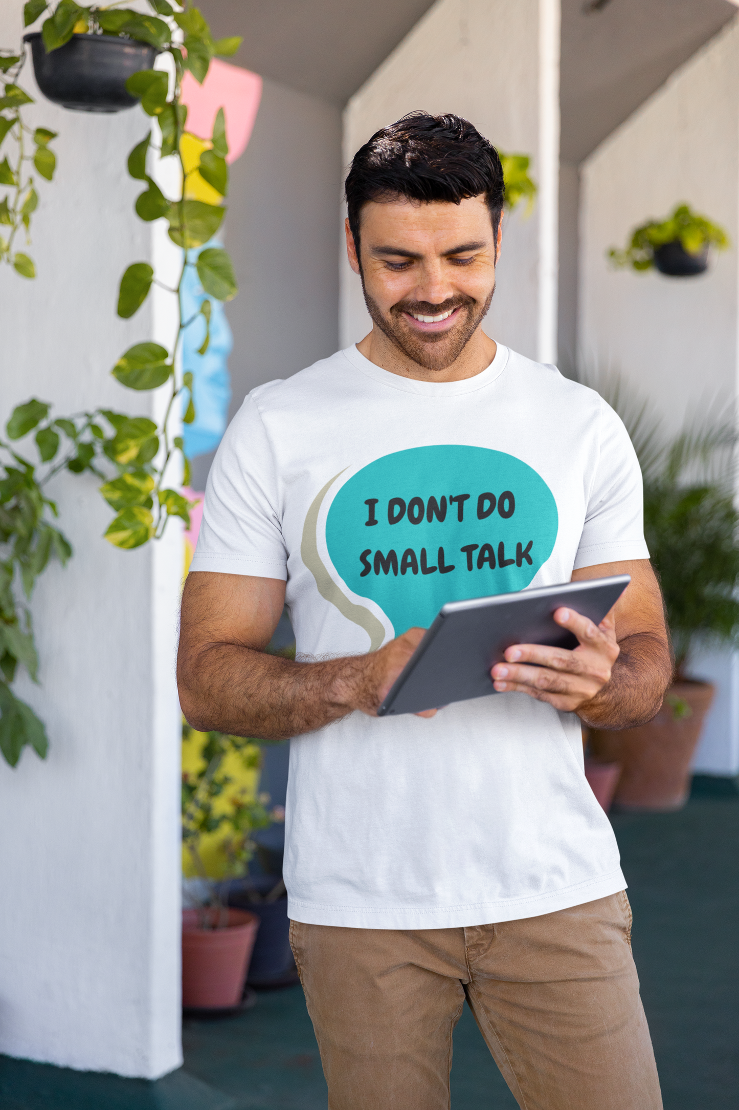 I DON'T DO SMALL TALK T-SHIRT IN SPEECH BUBBLE UNISEX TSHIRT FUNNY SAYINGS T SHIRT SARCASTIC SAYINGS T-SHIRT SARCASM TEES