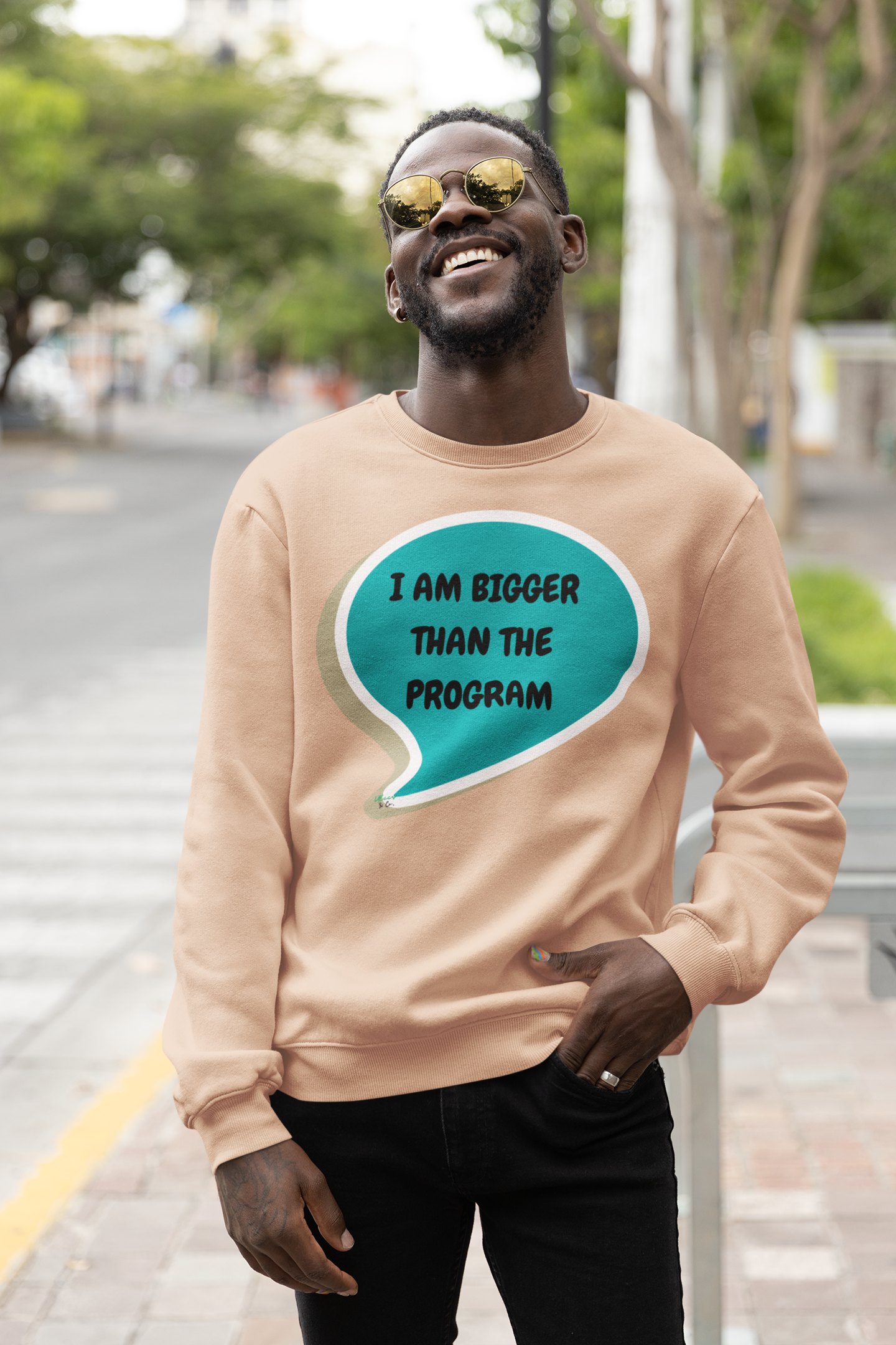 I AM BIGGER THAN THE PROGRAM SWEATSHIRT IN SPEECH BUBBLE GRAPHIC UNISEX CREWNECK PULLOVER SWEATSHIRT FUNNY SAYINGS SWEATER SARCASTIC SAYINGS SWEATSHIRTS FOR WOMEN SWEATSHIRTS FOR MEN GIFT IDEAS