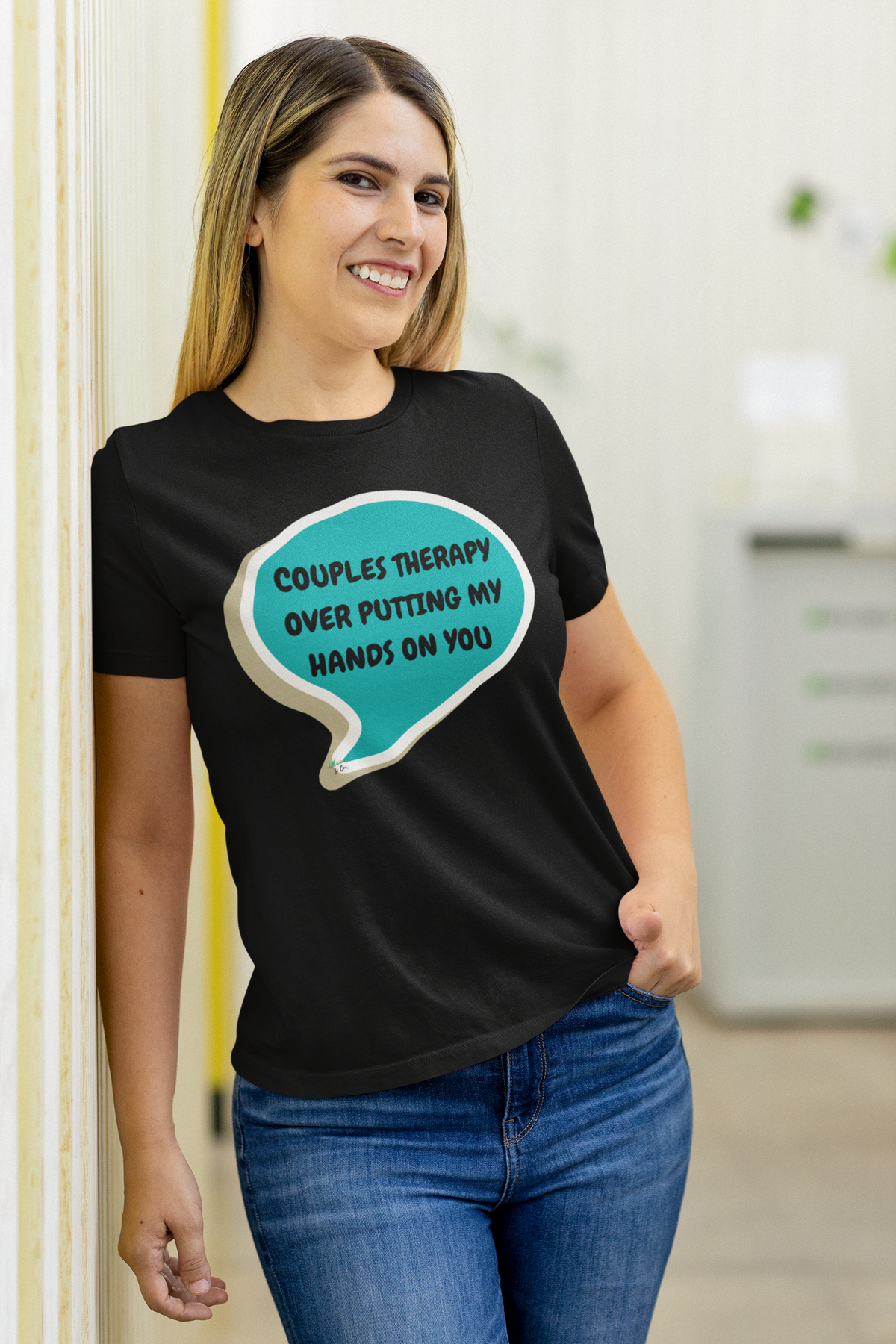 COUPLES THERAPY OVER PUTTING HANDS ON YOU T-SHIRT UNIQUE GRAPHIC UNISEX SPEECH BUBBLE DESIGN SHIRT STREETWEAR FASHION FUNNY SAYINGS TEES SARCASTIC SAYINGS T-SHIRT HILARIOUS SHIRTS SARCASM TEES BIRTHDAY GIFTS FOR WOMEN GIFT FOR MEN CLOTHING BRAND