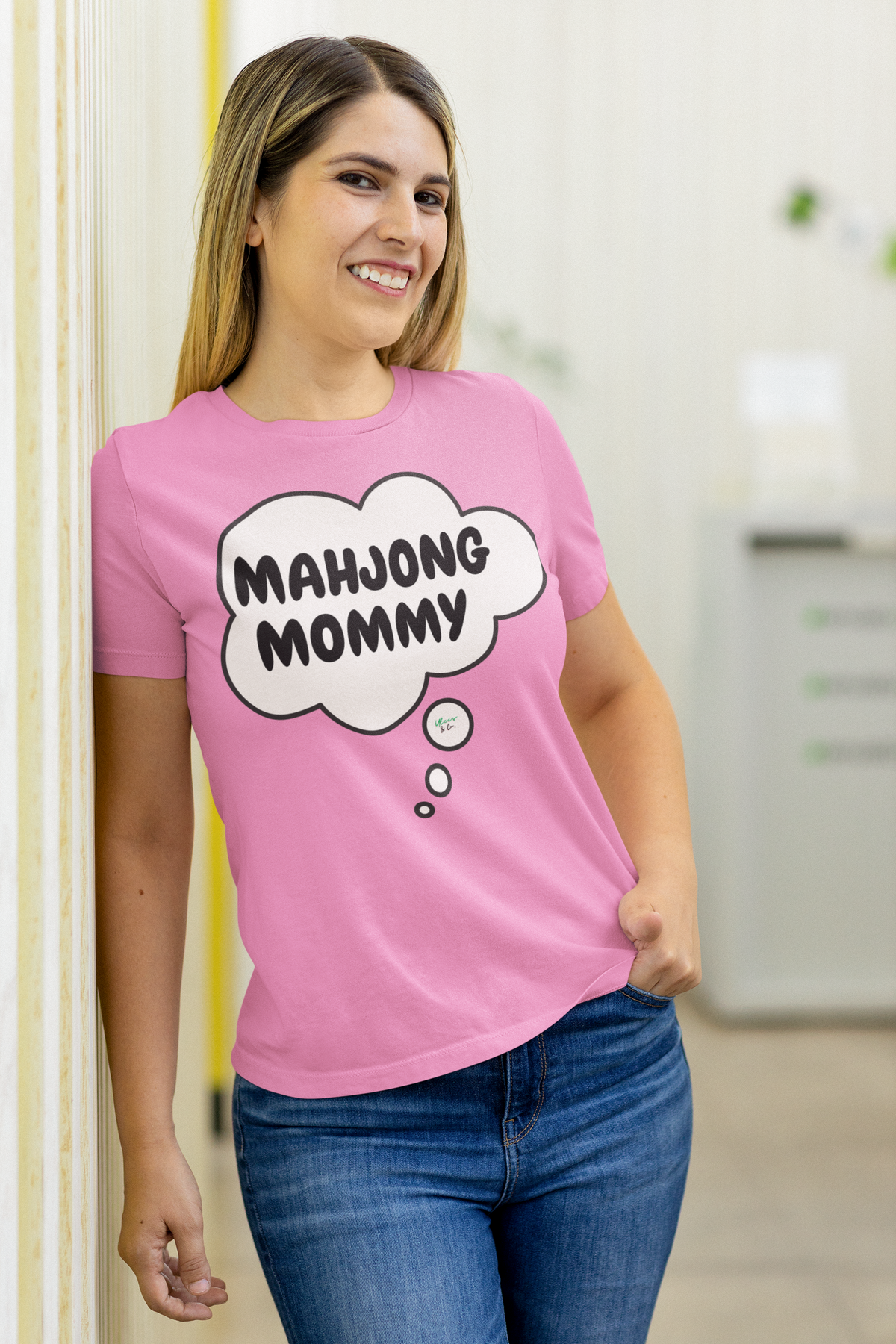 MAHJONG MOMMY T-SHIRT UNIQUE GRAPHIC UNISEX THOUGHT BUBBLE DESIGN SHIRT MAHJONG GAME TEES GIFT T-SHIRT MAHJONG PLAYERS SHIRTS BIRTHDAY GIFTS FOR WOMEN CLOTHING BRAND