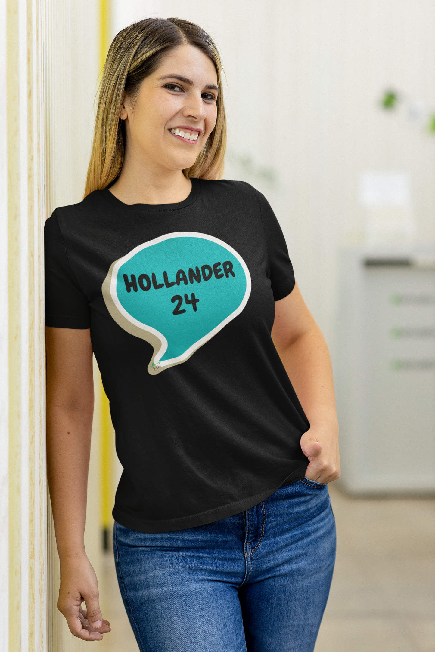 HOLLANDER 24 T-SHIRT IN SPEECH BUBBLE GRAPHIC UNISEX T-SHIRT HEATED RIVALRY GIFT SHIRTS SHANE HOLLANDER TEE FOR WOMEN FOR MEN HOCKEY PLAYER SHIRTS FOR GIFTS JERSEY NUMBER T-SHIRT