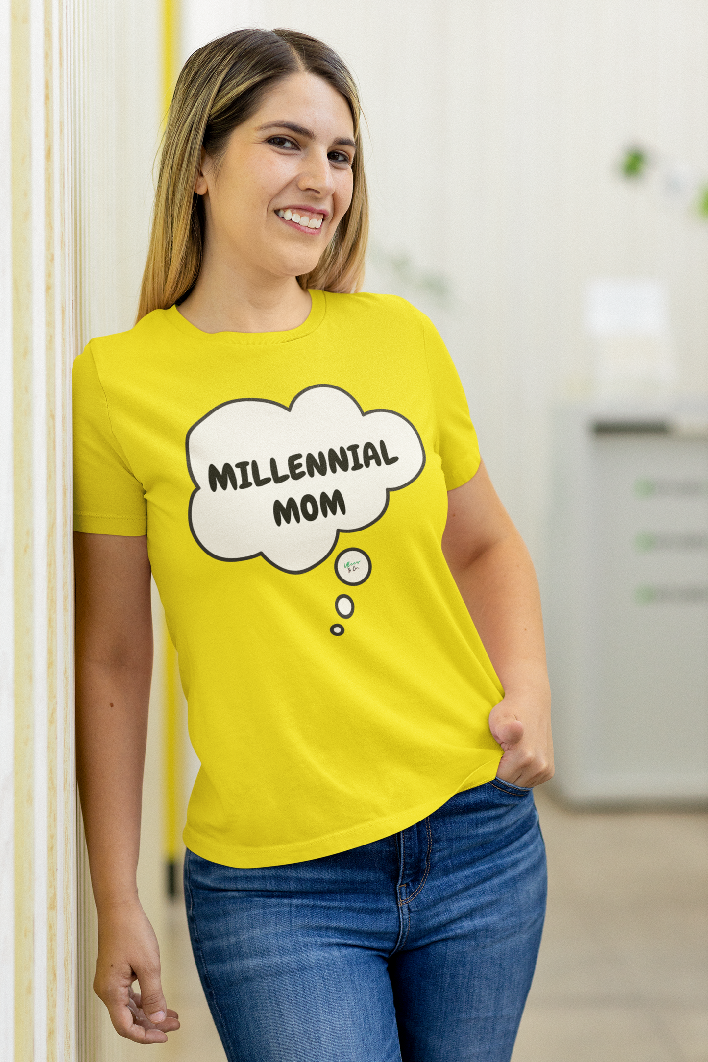 MILLENNIAL MOM IN THOUGHT BUBBLE GRAPHIC UNISEX T-SHIRT MILLENNIAL HUMOR TEES GIFT FOR MOMS SHIRTS GIFTS FOR MILLENNIAL OUTFITS TSHIRTS GIFTS FOR MILLENNIAL MOTHERS QUOTES GIFTS BIRTHDAY GIFT MOM
