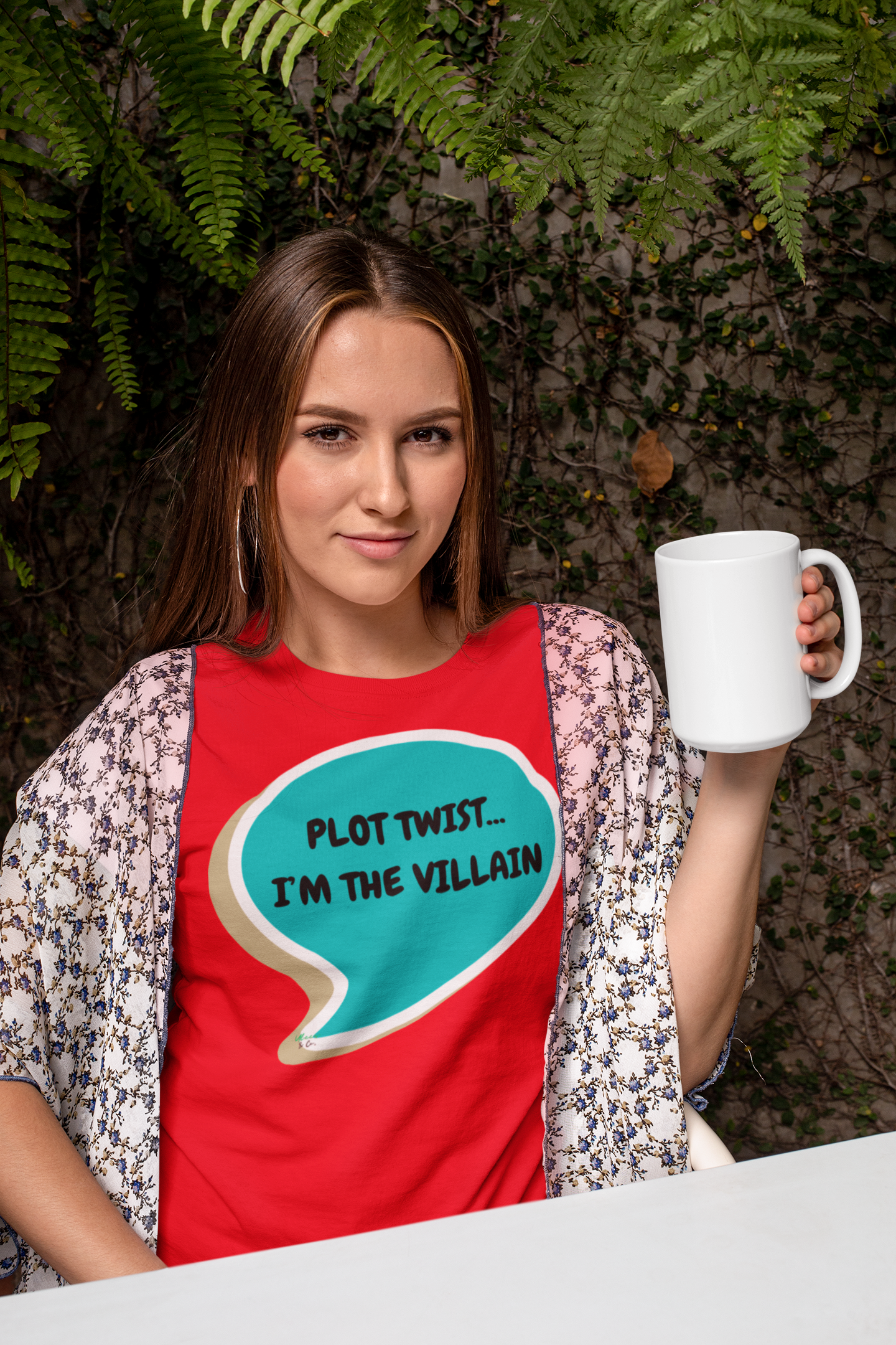 PLOT TWIST...I'M THE VILLAIN  T-SHIRT IN SPEECH BUBBLE UNISEX TSHIRT FUNNY SAYINGS T SHIRT SARCASTIC SAYINGS T-SHIRT SARCASM TEES