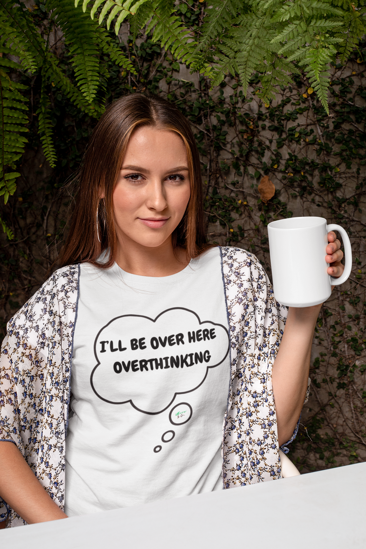 I'LL BE OVER HERE OVERTHINKING T-SHIRT IN THOUGHT BUBBLE UNISEX TSHIRT FUNNY SAYINGS T SHIRT SARCASTIC SAYINGS T-SHIRT SARCASM TEES