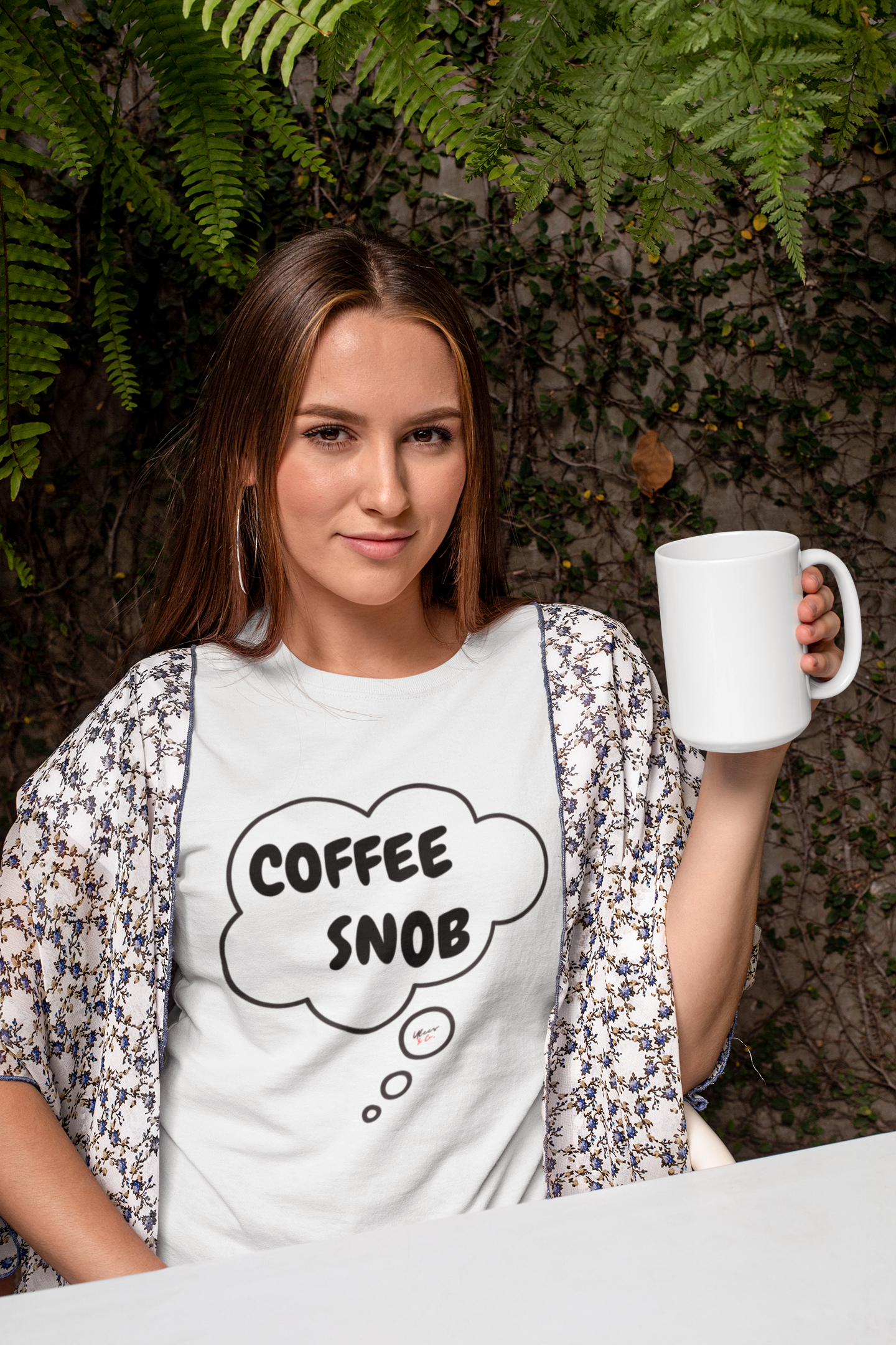 COFFEE SNOB T-SHIRT IN THOUGHT BUBBLE UNISEX TEE FUNNY T SHIRTS GIFT FOR COFFEE DRINKERS SHIRT FOR WOMEN TSHIRT FOR MEN CAFFEINE LOVERS