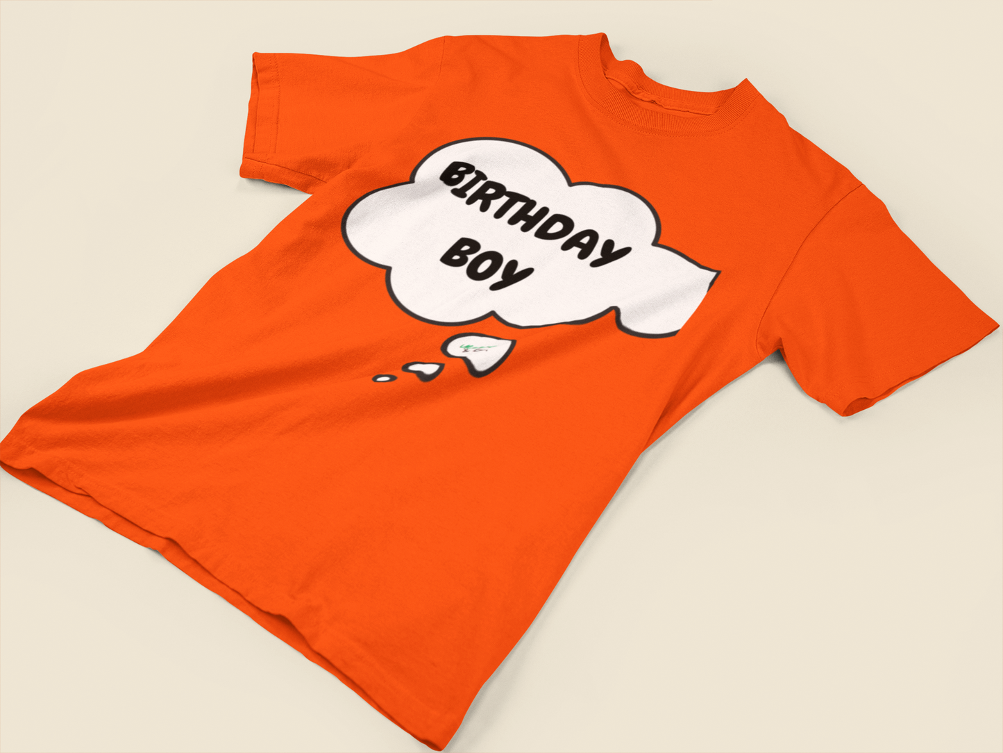 BIRTHDAY BOY T-SHIRT IN THOUGHT BUBBLE UNISEX TSHIRT BIRTHDAY CELEBRATION TEE GIFT FOR MEN HAPPY BIRTHDAY TSHIRT