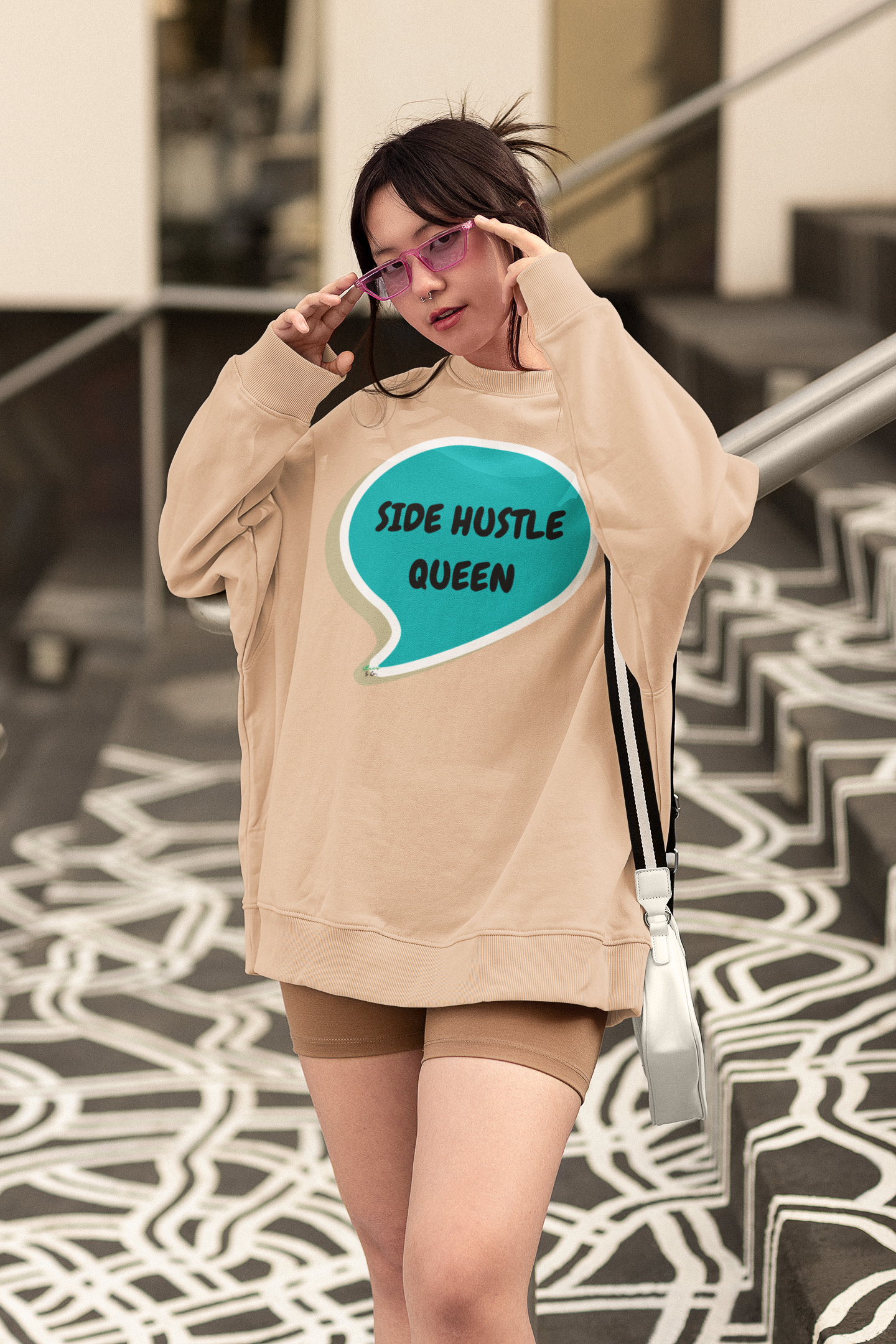 SIDE HUSTLE QUEEN SWEATSHIRT IN SPEECH BUBBLE GRAPHIC UNISEX CREWNECK PULLOVER SWEATSHIRT ENTREPRENEUR SWEATER SWEATSHIRTS SECOND JOBS SWEATSHIRTS FOR WOMEN SWEATSHIRTS SIDE HUSTLE JOBS FOR MEN GIFT IDEAS