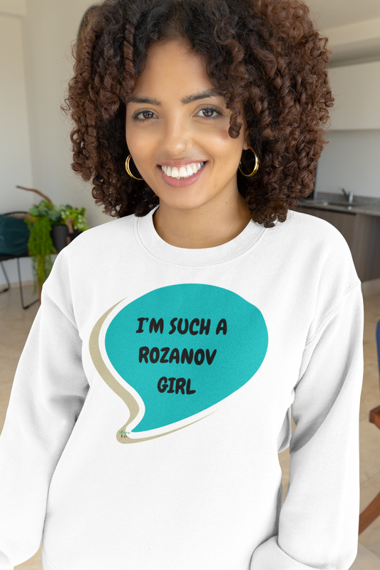I'M SUCH A ROZANOV GIRL SWEATSHIRT IN SPEECH BUBBLE GRAPHIC UNISEX CREWNECK PULLOVER SWEATSHIRT HEATED RIVALRY SWEATER ILYA ROZANOV SWEATSHIRTS FOR WOMEN SWEATSHIRTS FOR MEN HOCKEY PLAYERS GIFT IDEAS JERSEY NUMBER T-SHIRT FAN MERCH HOCKEY ROMANCE