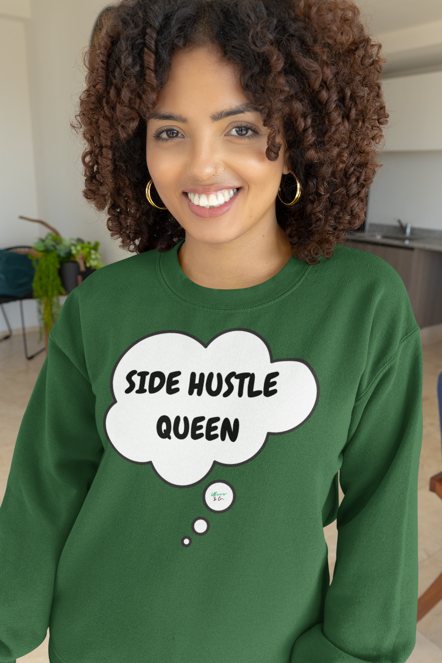 SIDE HUSTLE QUEEN SWEATSHIRT IN THOUGHT BUBBLE GRAPHIC UNISEX CREWNECK PULLOVER SWEATSHIRT ENTREPRENEUR SWEATER SWEATSHIRTS SECOND JOBS SWEATSHIRTS FOR WOMEN SWEATSHIRTS SIDE HUSTLE JOBS FOR MEN GIFT IDEAS