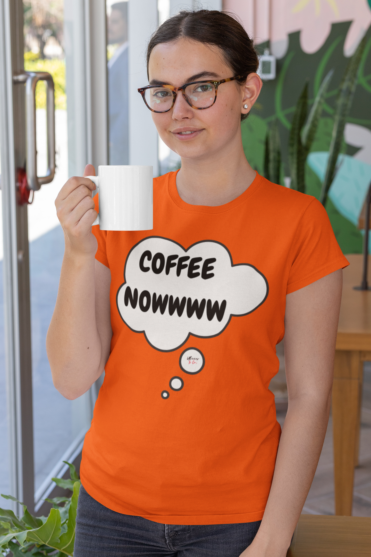 COFFEE NOWWWW T-SHIRT IN THOUGHT BUBBLE TSHIRT FOR COFFEE LOVERS T SHIRT GIFT FOR COFFEE DRINKERS