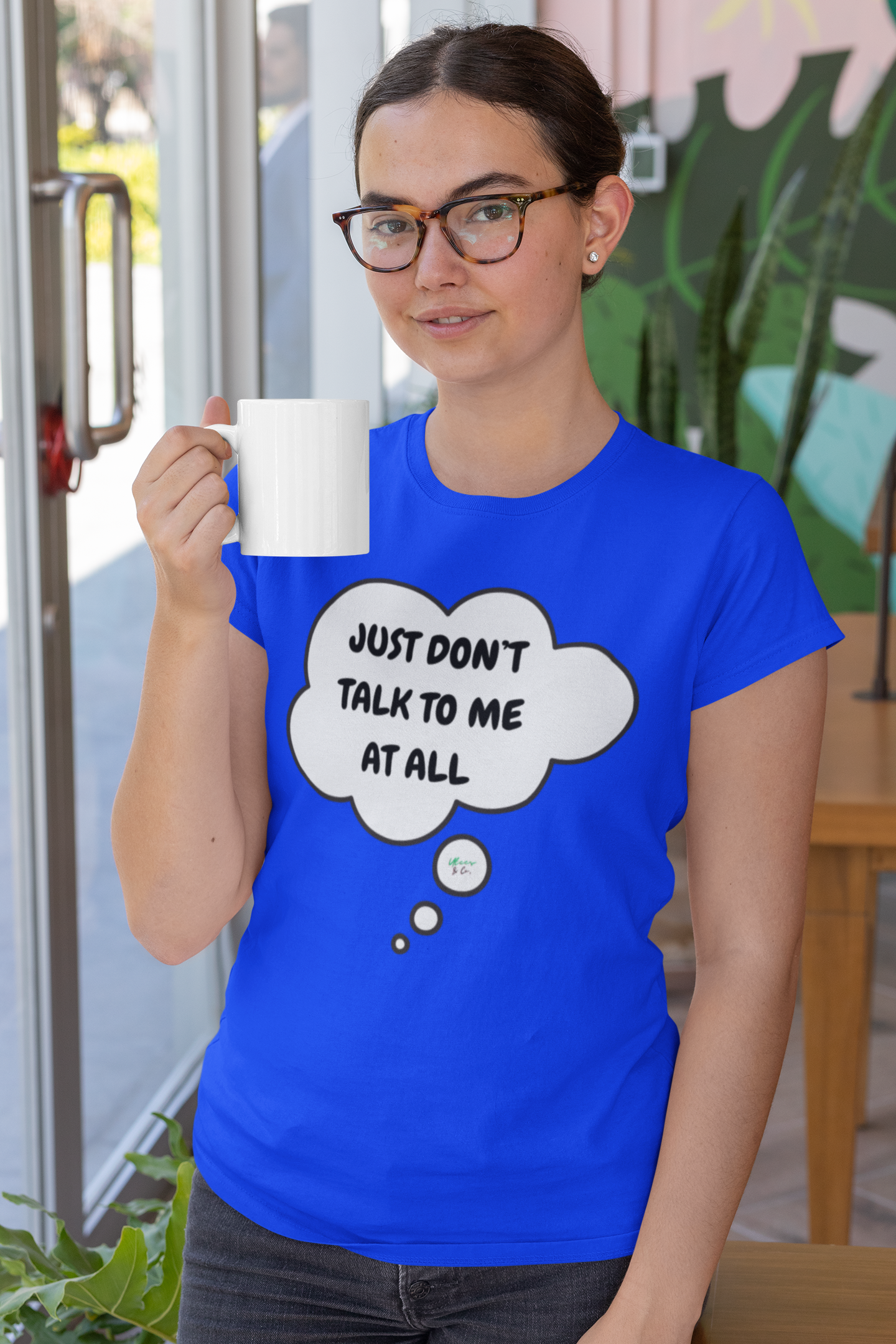 JUST DON'T TALK TO ME AT ALL T-SHIRT IN THOUGHT BUBBLE UNISEX TSHIRT FUNNY SAYINGS T SHIRT SARCASTIC SAYINGS T-SHIRT SARCASM TEES