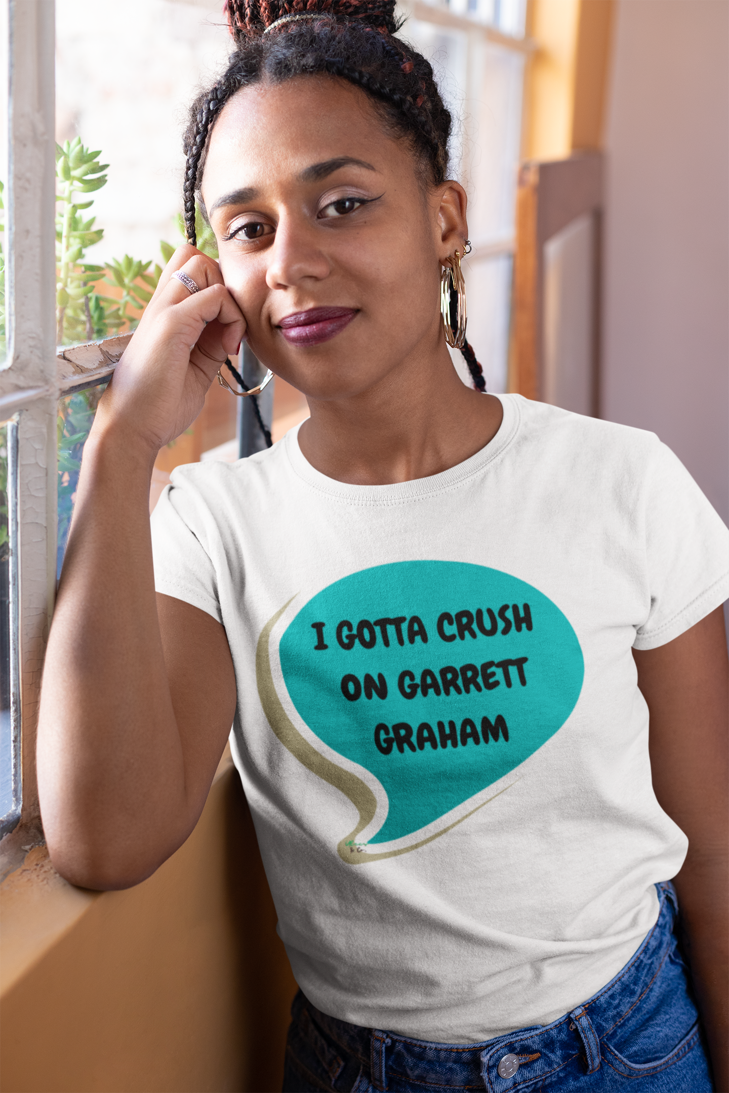 I GOTTA CRUSH ON GARRETT GRAHAM T-SHIRT HOCKEY PLAYER UNIQUE GRAPHIC UNISEX SPEECH BUBBLE SHIRT STREETWEAR FASHION OFF CAMPUS TEES OFF CAMPUS SERIES FOR HOCKEY TEAM FANS T-SHIRT GARRETT GRAHAM CHARACTER TEES GIFTS FOR WOMEN