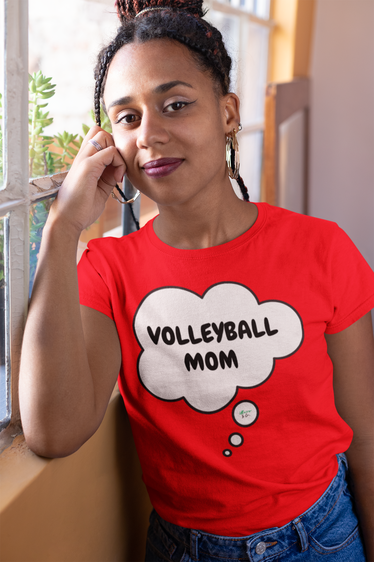 MOM SPORTS T-SHIRTS VOLLEYBALL MOM SHIRT GRAPHIC UNISEX T-SHIRT IN THOUGHT BUBBLE MOTHER'S DAY TEES GIFT FOR WOMAN BIRTHDAY FOR MOMS SHIRTS GIFTS VOLLEYBALL MOM TSHIRTS GIFT FOR MOMS SHIRTS FOR AUNTS TEES FOR SISTERS GIFT FOR DAUGHTER