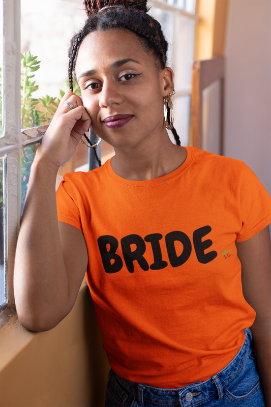 BRIDE T-SHIRT WEDDING FAVORS GIFT FOR BRIDE GIFT FOR BACHLORETTE TSHIRT IN TEXT ONLY UNISEX TSHIRT PARTY FAVORS GIFT FOR A FIANCÉE GIFT FOR BRIDAL PARTY FUTURE BRIDE T SHIRT GIFT FOR WEDDING PARTY WEDDING GIFT