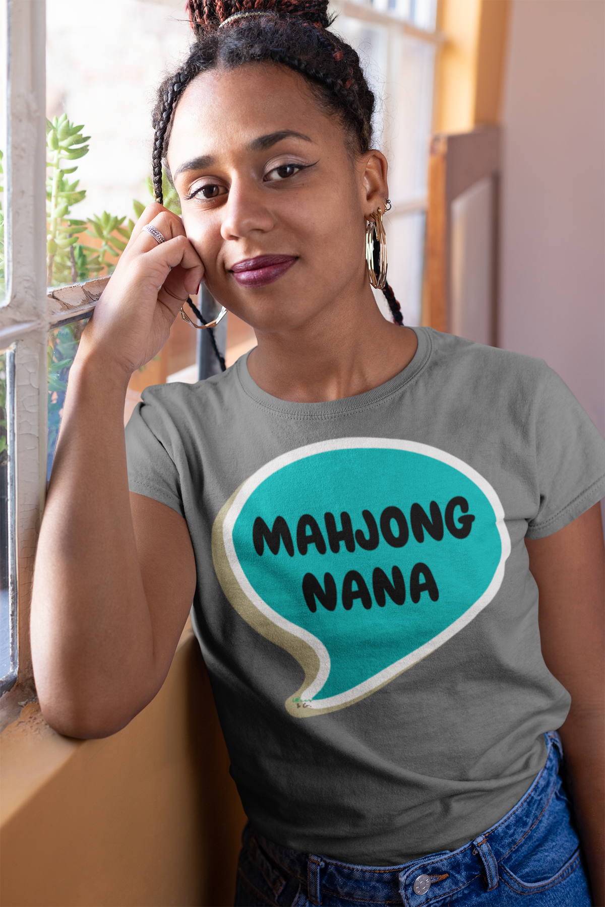 MAHJONG NANA T-SHIRT UNIQUE GRAPHIC UNISEX SPEECH BUBBLE DESIGN SHIRT GRANDMA MAHJONG GAME TEES GIFT T-SHIRT MAHJONG PLAYERS SHIRTS GRANDMOTHERS BIRTHDAY GIFTS FOR WOMEN GIFT CLOTHING BRAND GIFT FOR NANA