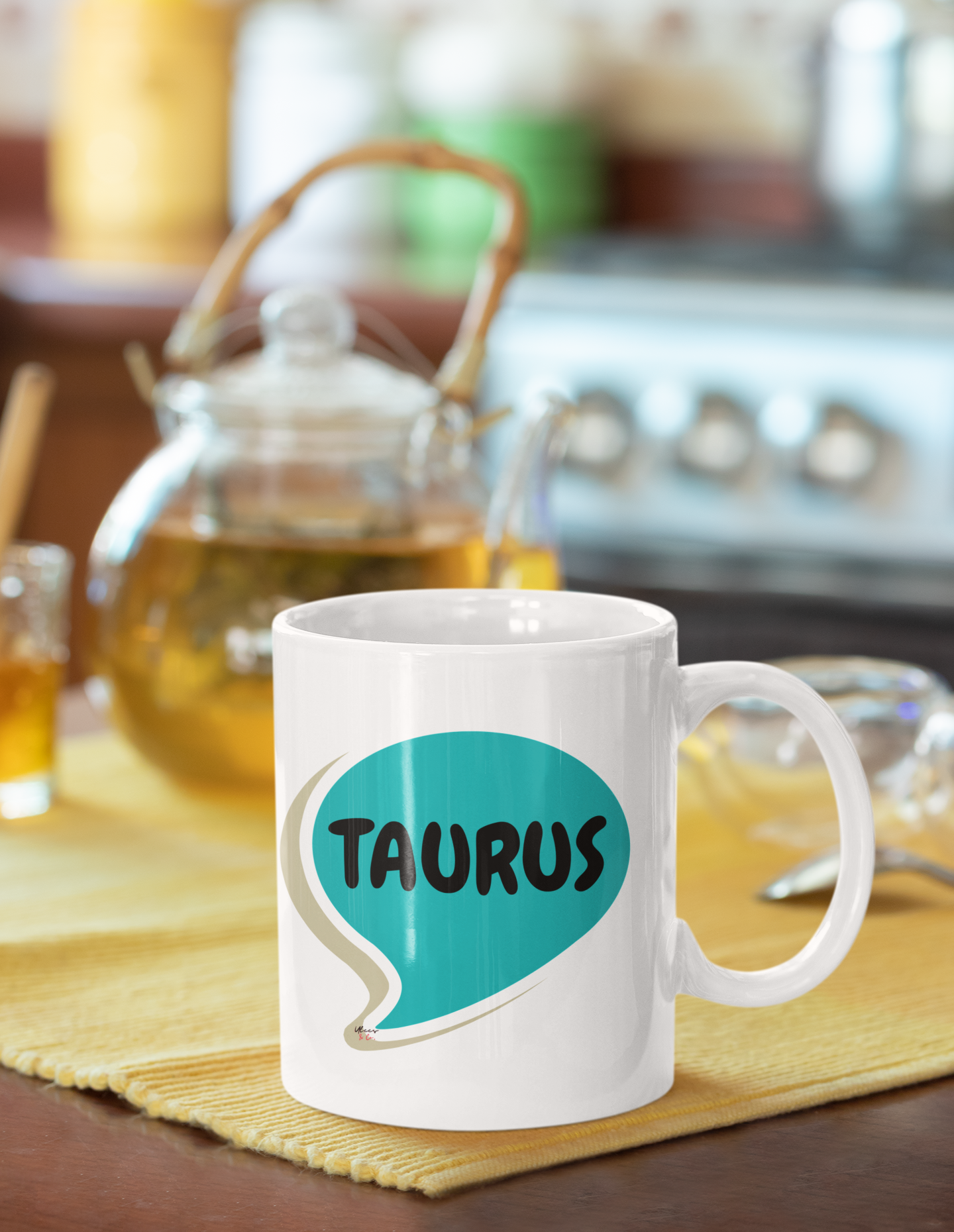 TAURUS ZODIAC SIGN COFFEE MUG IN SPEECH BUBBLE GIFT HOROSCOPE GIFT CERAMIC MUG 11oz TAURUS ZODIAC SIGN BIRTHDAY GIFT COFFEE MUG