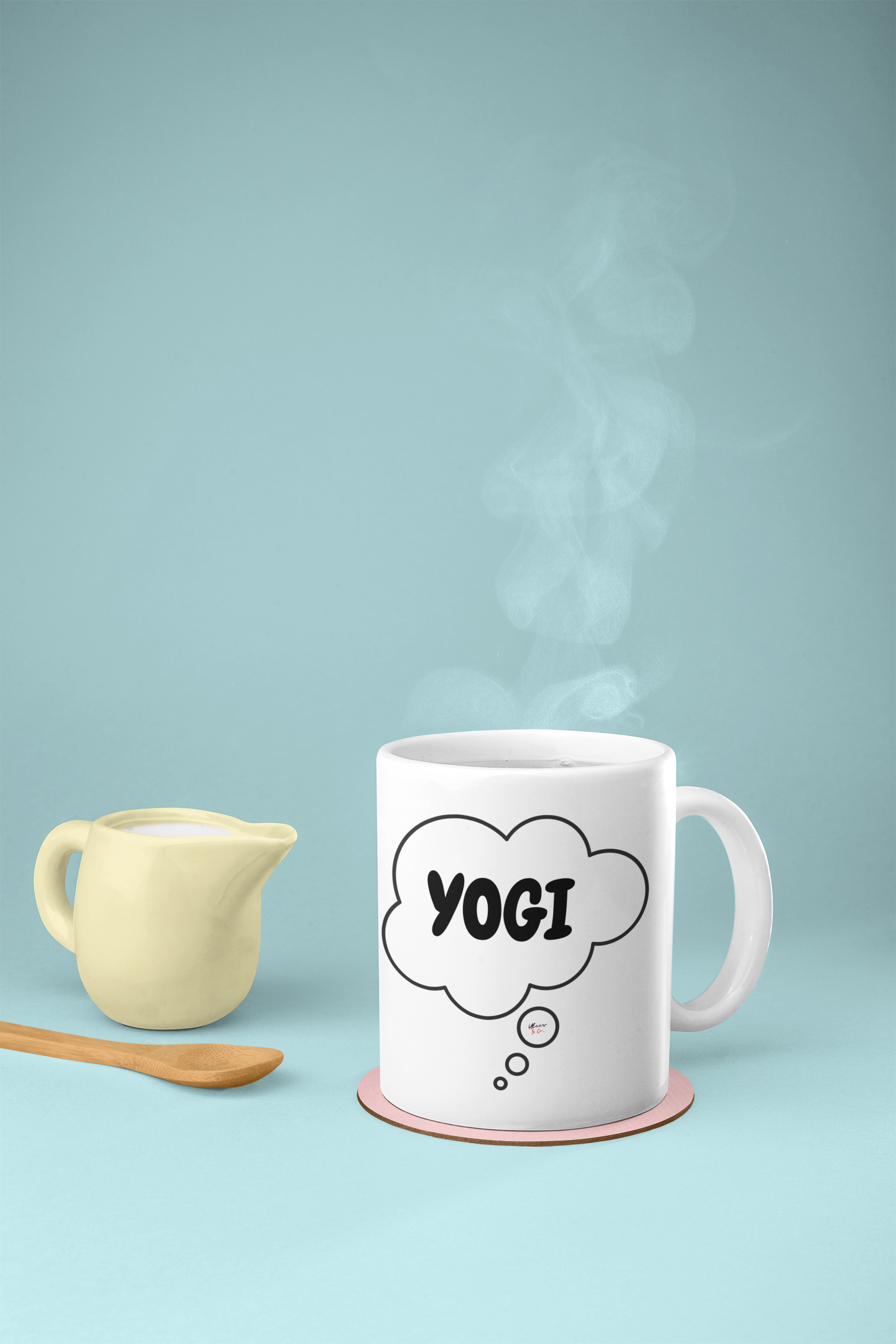 YOGI COFFEE MUG GIFT FOR YOGI IN THOUGHT BUBBLE CERAMIC 11oz YOGA STUDENTS COFFEE LOVER COFFEE MUG GIFT