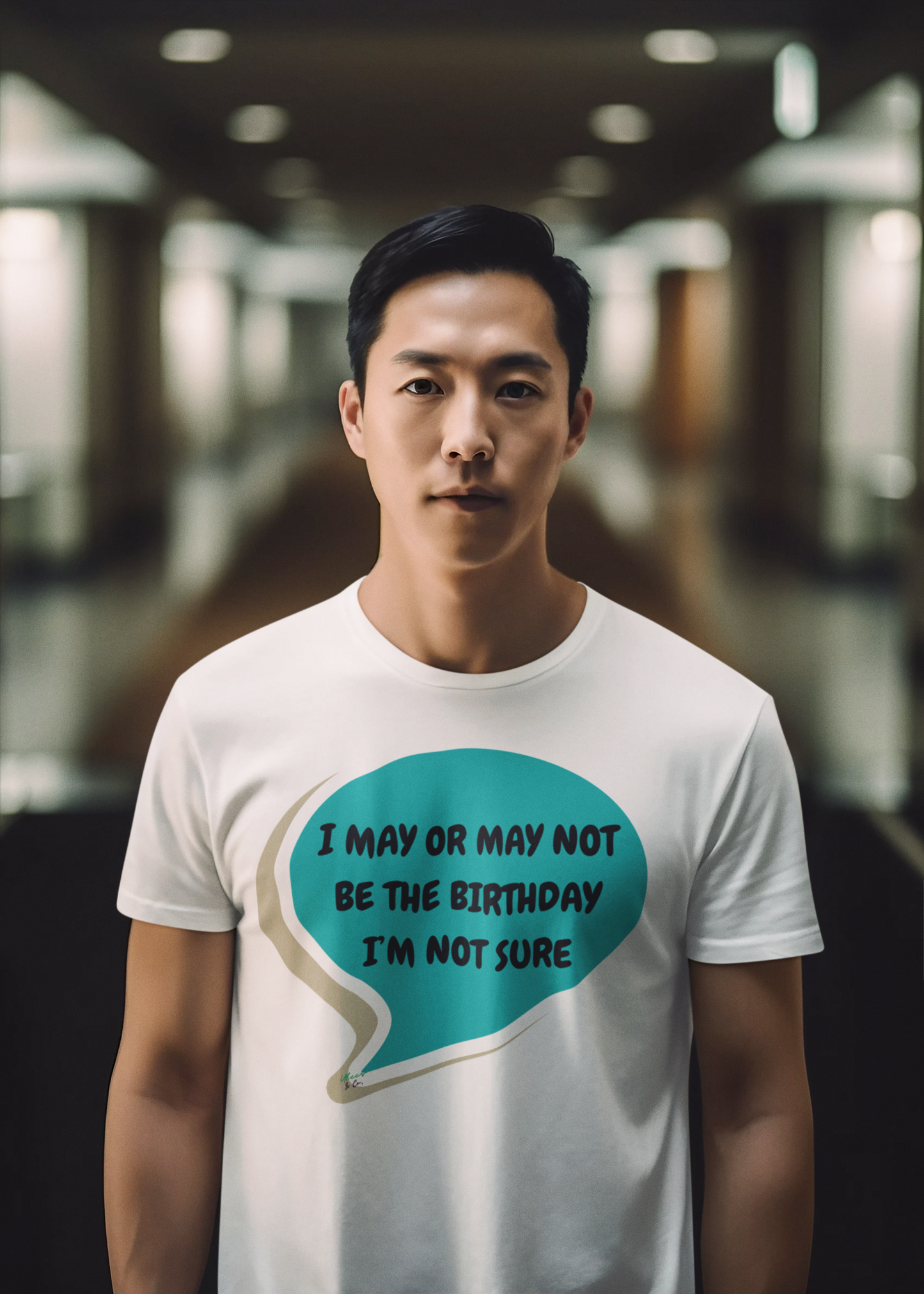 YOU DA BIRTHDAY MEME VIRAL MEME I MAY OR MAY NOT BE THE BIRTHDAY IM NOT SURE T-SHIRT GRAPHIC UNISEX TSHIRT IN SPEECH BUBBLE DESIGN FUNNY TEES SARCASTIC TSHIRTS JOKE SHIRTS FOR HER SOCIAL MEDIA MEME SHIRTS FOR HIM TRENDING MEME