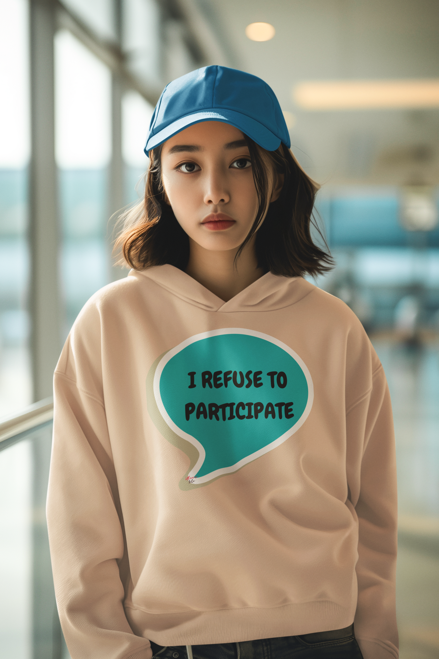 I REFUSE TO PARTICIPATE HOODIE IN SPEECH BUBBLE UNISEX PULLOVER HOODIE FOR WOMEN SARCASTIC HOODIE FOR MEN FUNNY SAYINGS HOODIES AS GIFTS