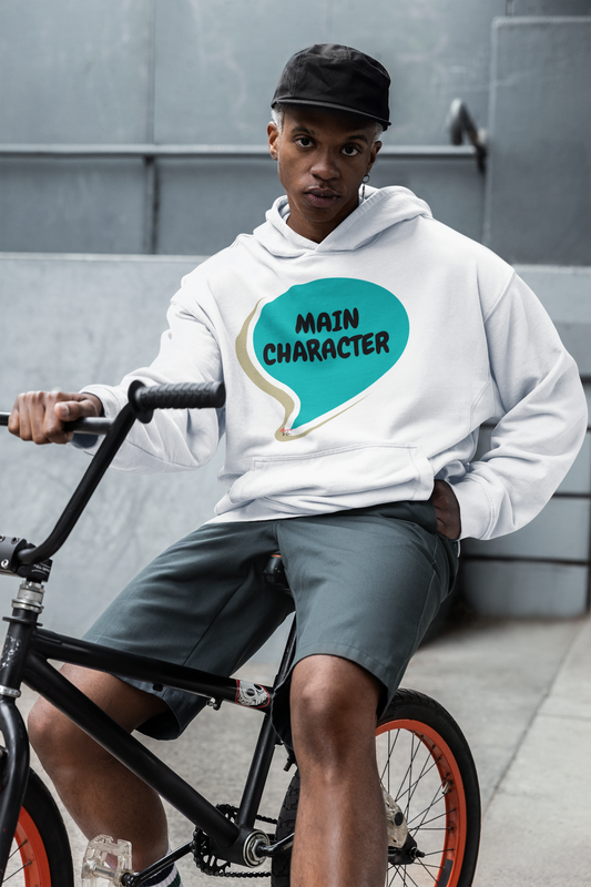 MAIN CHARACTER HOODIE IN SPEECH BUBBLE UNISEX PULLOVER HOODIE FUNNY SAYINGS HOODIE FOR WOMEN SARCASTIC SAYINGS HOODIE FOR MEN