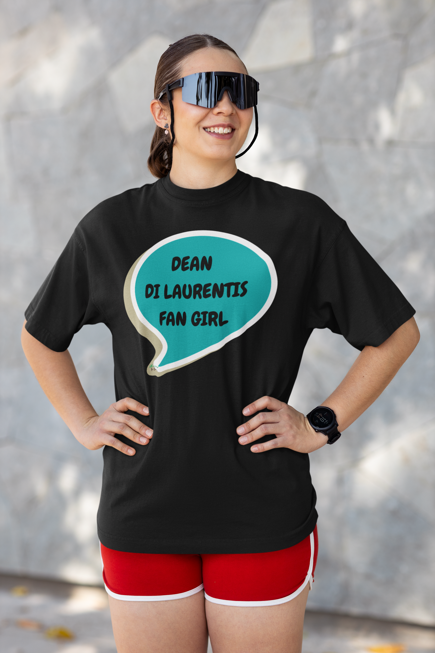 DEAN DI LAURENTIS FAN GIRL T-SHIRT HOCKEY PLAYER UNIQUE GRAPHIC UNISEX SPEECH BUBBLE SHIRT STREETWEAR FASHION OFF CAMPUS TEES OFF CAMPUS SERIES HOCKEY TEAM TEES BIRTHDAY GIFTS FOR WOMEN GIFT FOR MEN