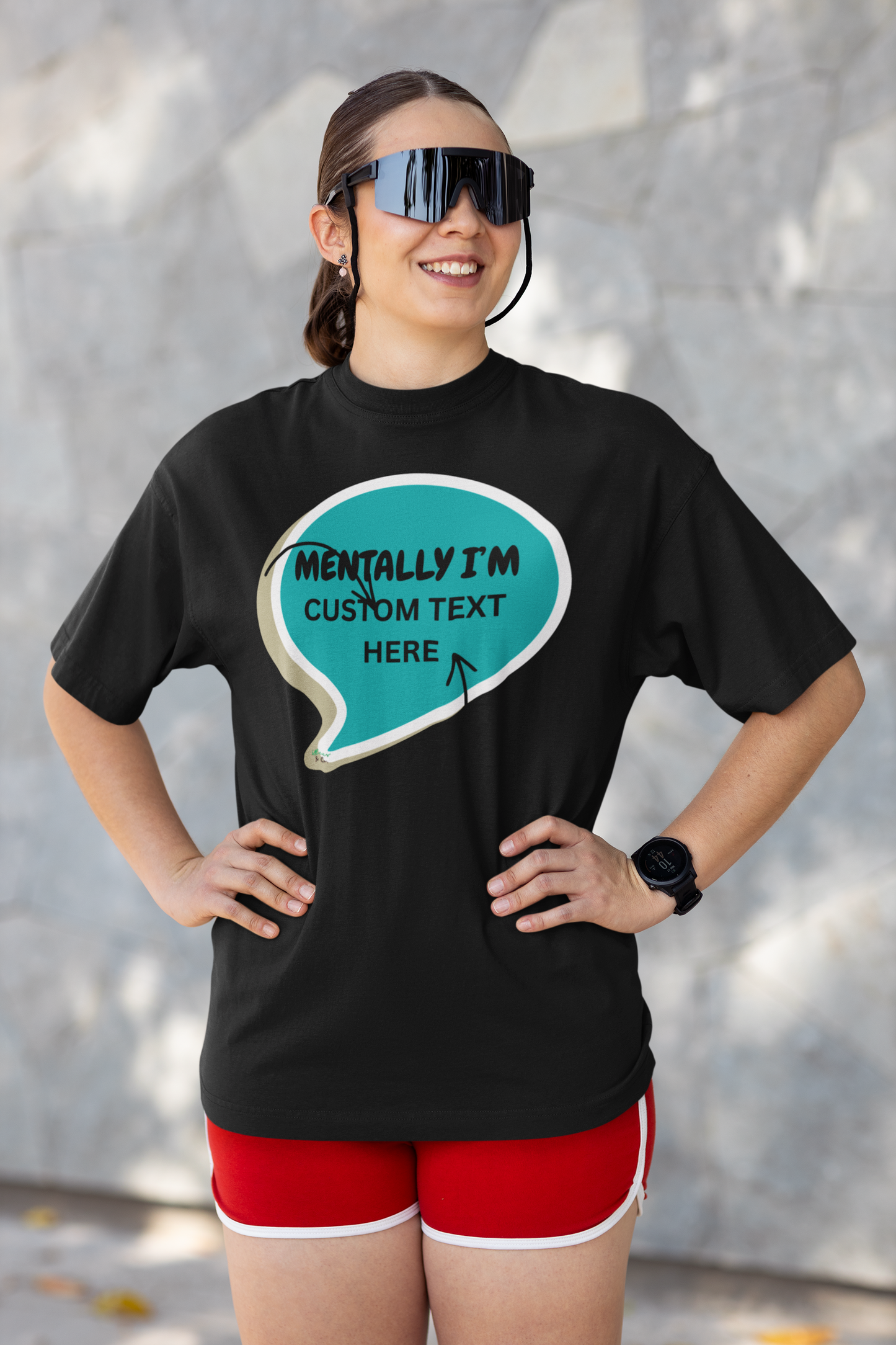 MENTALLY I'M (ENTER TEXT HERE)CUSTOM T-SHIRT CUSTOMIZE UNIQUE GRAPHIC UNISEX SPEECH BUBBLE SHIRT CASUAL STREETWEAR FASHION FUNNY SAYINGS TEES SARCASTIC SAYINGS T-SHIRT PERSONALIZED TEES SARCASM TEES BIRTHDAY GIFTS FOR WOMEN GIFT FOR MEN CLOTHING BRAND