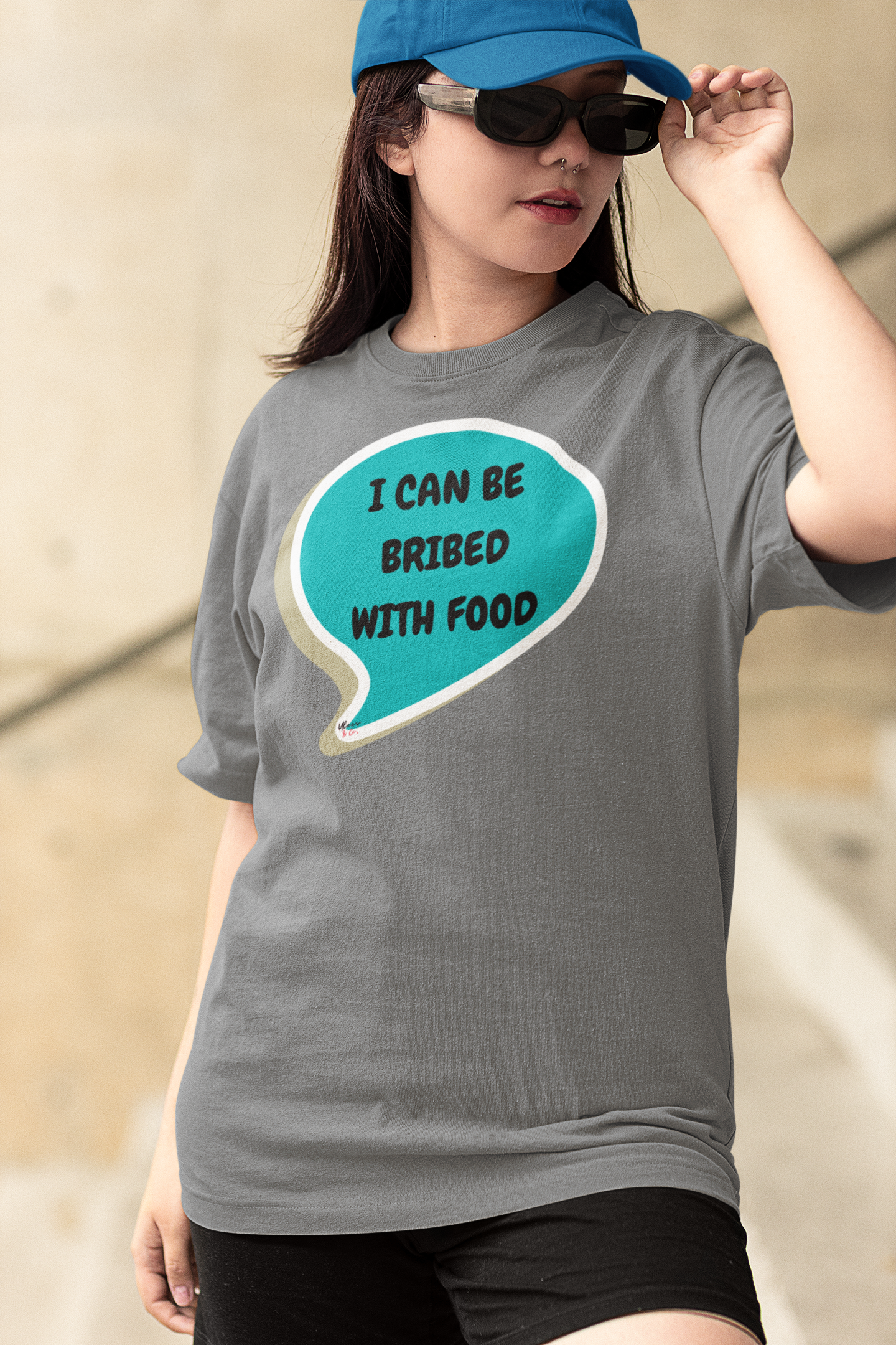 I CAN BE BRIBED WITH FOOD T-SHIRT IN THOUGHT BUBBLE UNISEX TSHIRT FUNNY SAYINGS T SHIRT SARCASTIC SAYINGS T-SHIRT SARCASM TEES