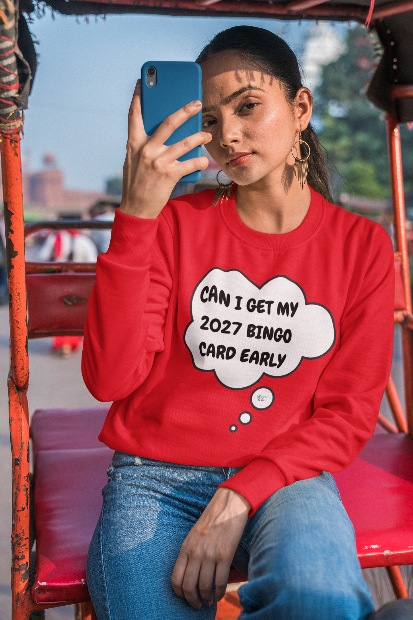 CAN I GET MY 2027 BINGO CARD EARLY SWEATSHIRT IN THOUGHT BUBBLE GRAPHIC UNISEX CREWNECK PULLOVER SWEATSHIRT FUNNY SAYINGS SWEATER SARCASTIC SAYINGS SWEATSHIRTS FOR WOMEN SWEATSHIRTS FOR MEN GIFT IDEAS