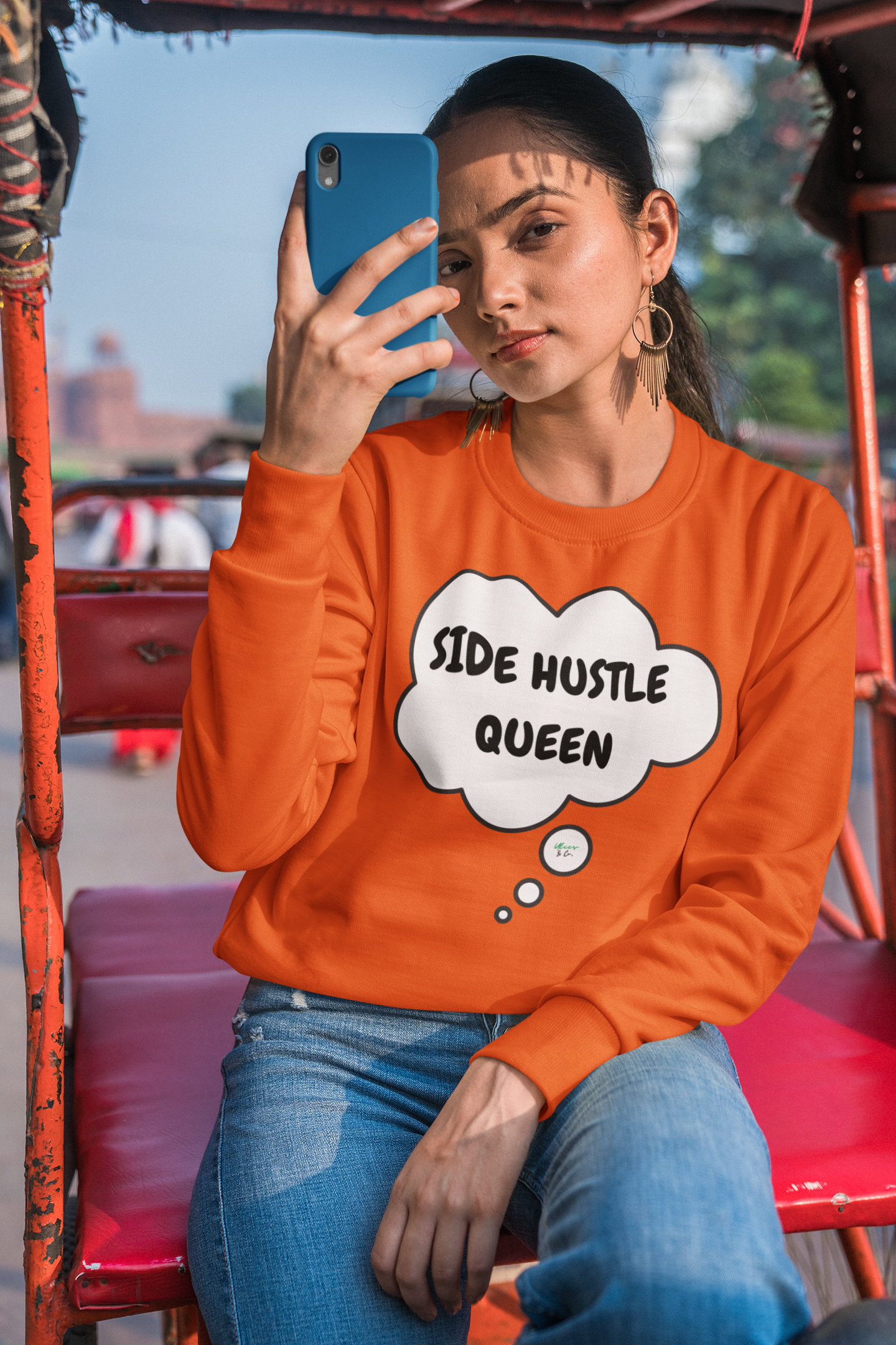 SIDE HUSTLE QUEEN SWEATSHIRT IN THOUGHT BUBBLE GRAPHIC UNISEX CREWNECK PULLOVER SWEATSHIRT ENTREPRENEUR SWEATER SWEATSHIRTS SECOND JOBS SWEATSHIRTS FOR WOMEN SWEATSHIRTS SIDE HUSTLE JOBS FOR MEN GIFT IDEAS