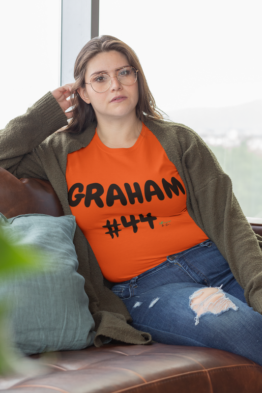 GRAHAM #44 T-SHIRT HOCKEY PLAYER CASUAL UNIQUE GRAPHIC UNISEX TEXT ONLY DESIGN SHIRT STREETWEAR FASHION OFF CAMPUS TEES OFF CAMPUS SERIES FOR HOCKEY TEAM FANS T-SHIRT GARRETT GRAHAM CHARACTER TEES GIFTS FOR WOMEN