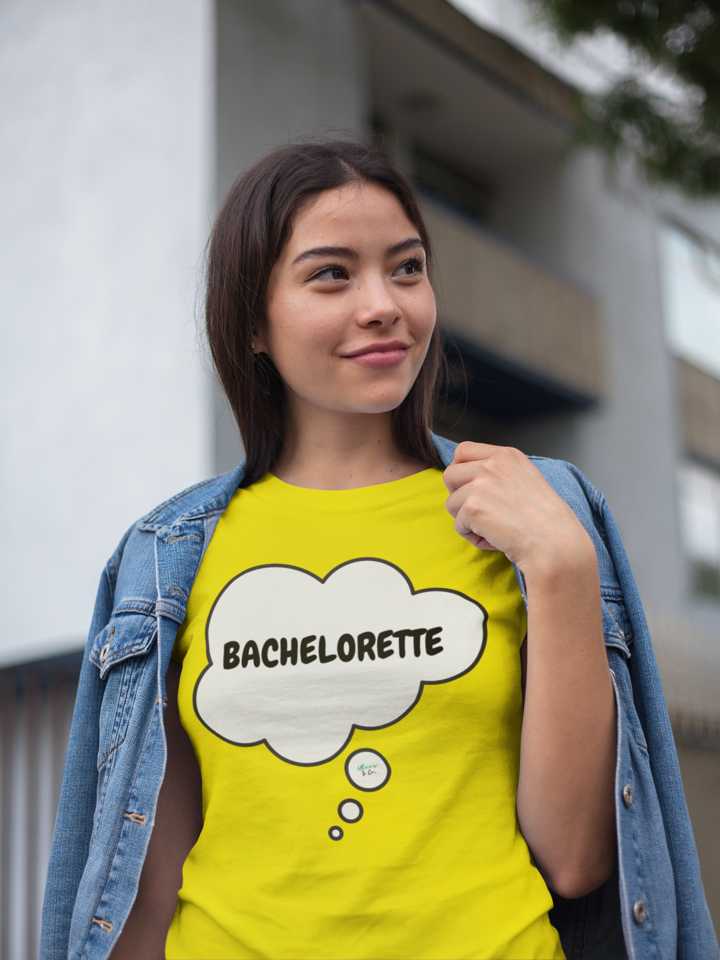 BACHELORETTE IN THOUGHT BUBBLE GRAPHIC UNISEX T-SHIRT SARCASTIC SHIRTS SARCASM TEES FUNNY TEES FOR WOMAN SHIRTS GIFTS HILARIOUS SHIRTS FOR MEN AND WOMEN