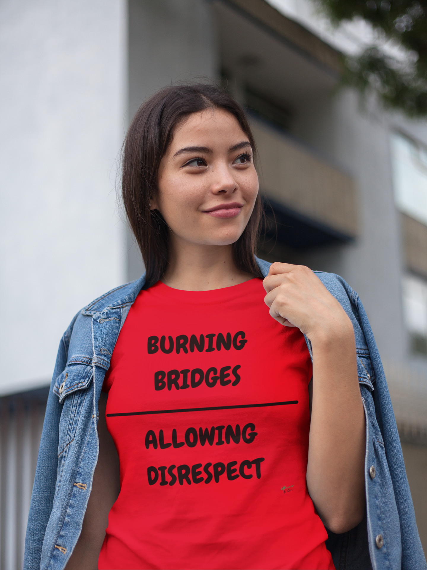 BURNING BRIDGES OVER ALLOWING DISRESPECT T-SHIRT TEXT ONLY GRAPHIC UNISEX TSHIRT FUNNY SAYINGS T SHIRT SARCASTIC SAYINGS T-SHIRT HILARIOUS SHIRTS SARCASM TEES GIFTS FOR WOMEN GIFT FOR MEN