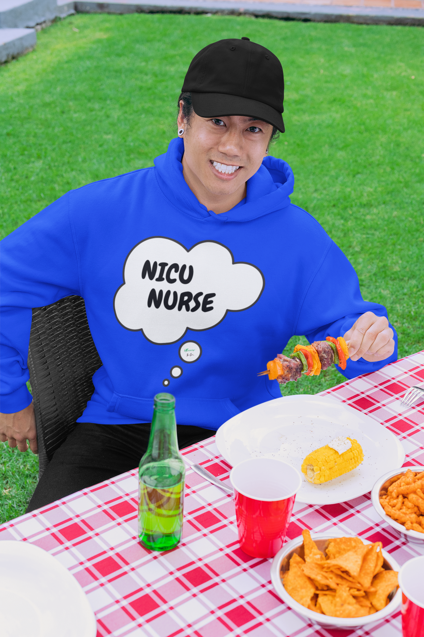 NICU NURSE HOODIE IN THOUGHT BUBBLE GRAPHIC HOODIE UNISEX PULLOVER HOODIE OCCUPATION NURSING UNISEX HOODIE JOB HOODIES GIFTS FOR WOMEN GIFTS FOR MEN OCCUPATION CLOTHING TOPS NICU NURSE JOBS